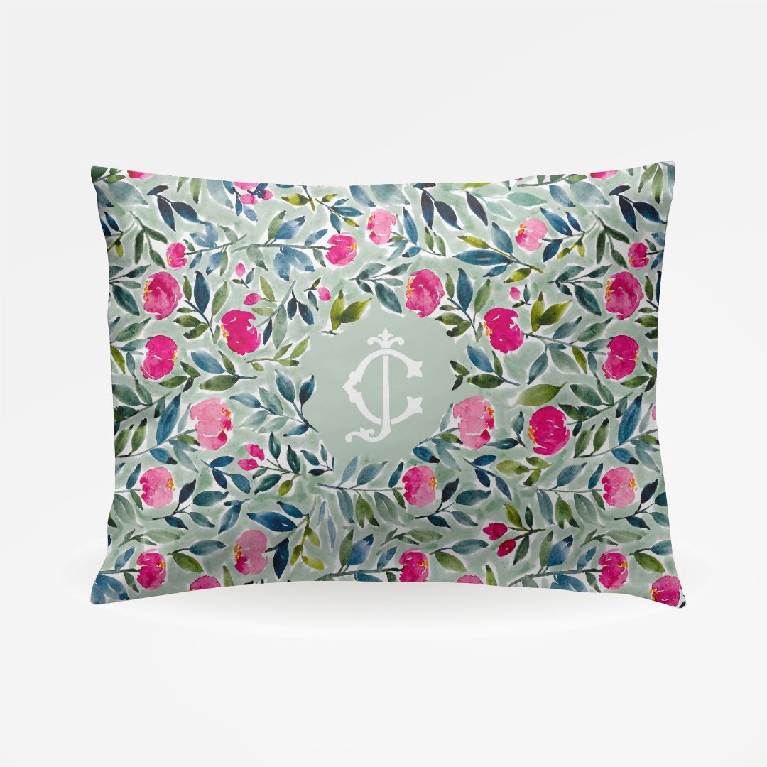 Standard PillowcaseBoca Monogrammed Standard PillowcaseBritt Mills Design