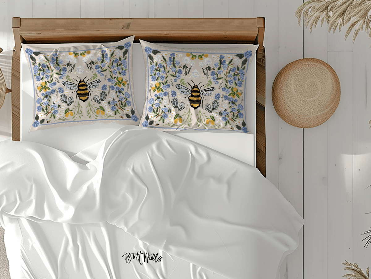 Standard PillowcaseLazy Lemons Standard PillowcaseBritt Mills Design