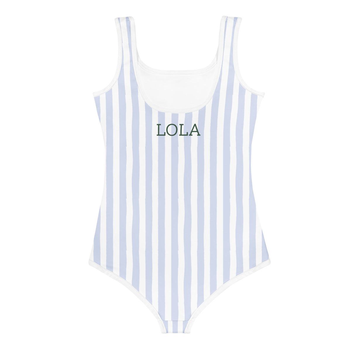 SwimsuitSeaside Stripes Girls Swimsuit (Personalized)Britt Mills Design