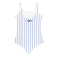 SwimsuitSeaside Stripes Girls Swimsuit (Personalized)Britt Mills Design