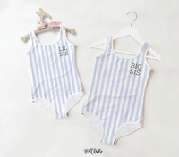 SwimsuitSeaside Stripes Girls Swimsuit (Personalized)Britt Mills Design