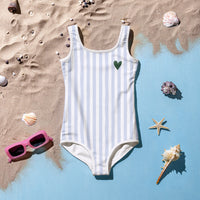 SwimsuitSeaside Stripes Girls Swimsuit (Personalized)Britt Mills Design