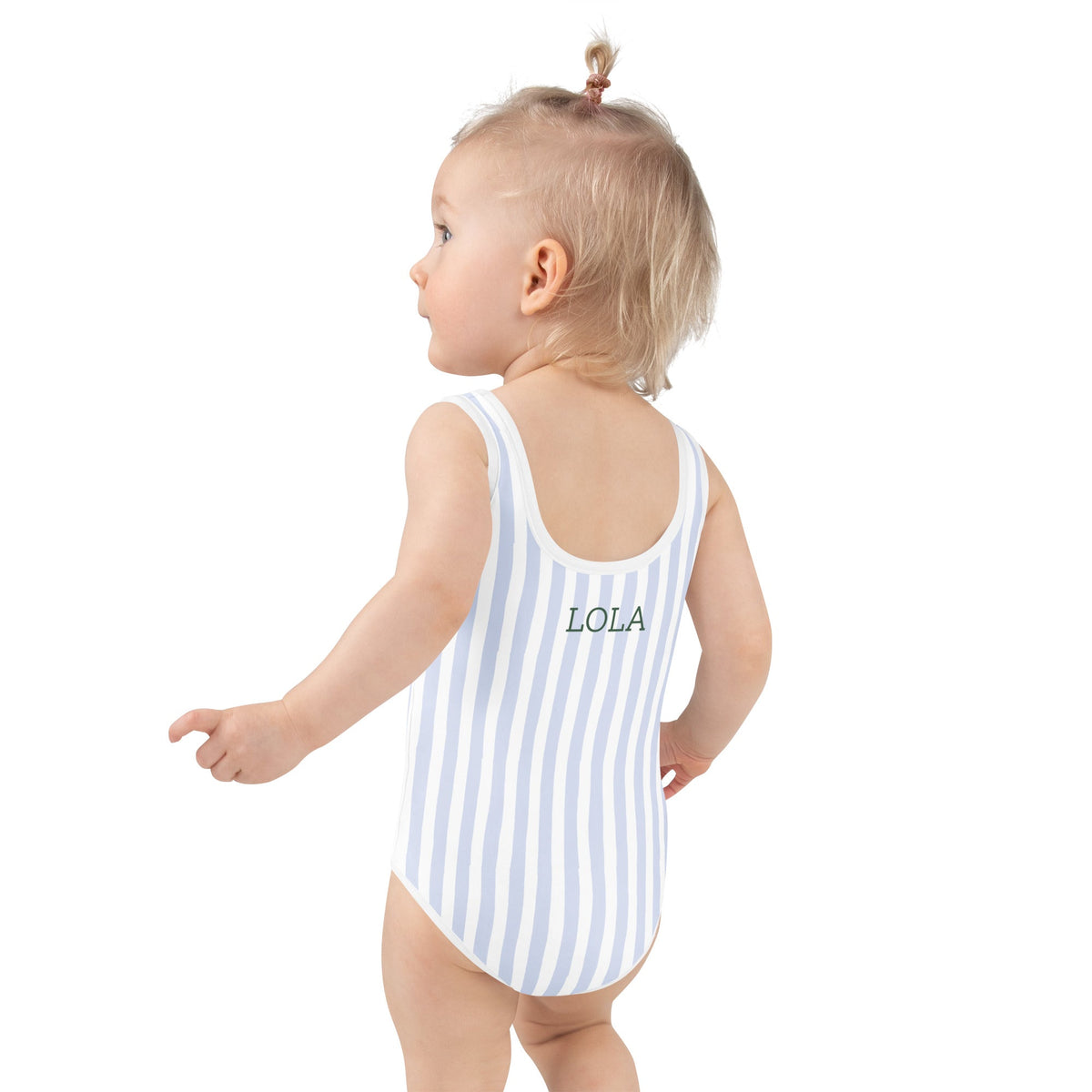 SwimsuitSeaside Stripes Girls Swimsuit (Personalized)Britt Mills Design