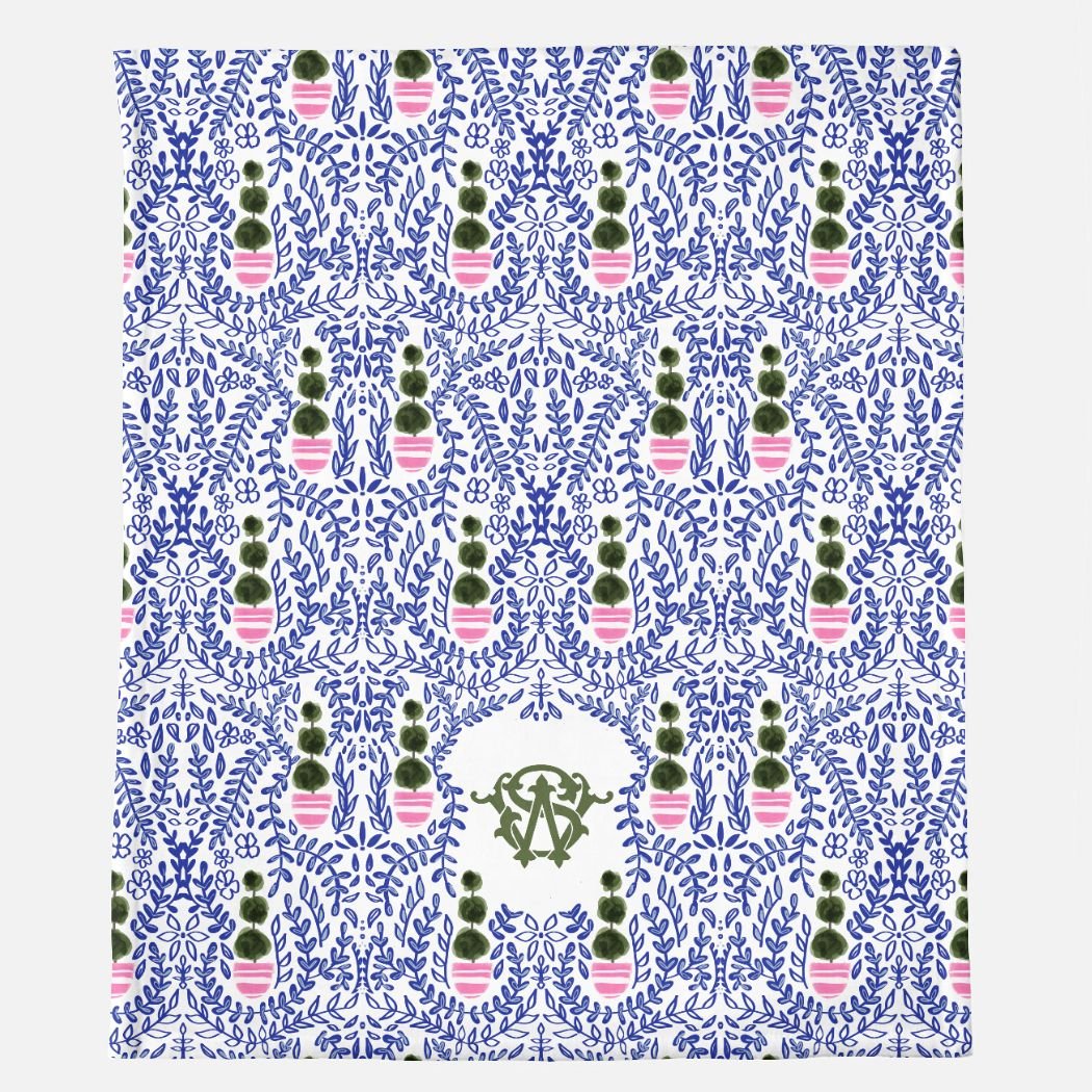 Throw BlanketAugusta Monogrammed Throw BlanketBritt Mills Design