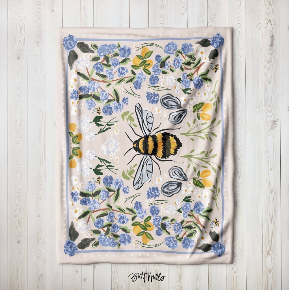 Throw BlanketLazy Lemons Throw BlanketBritt Mills Design