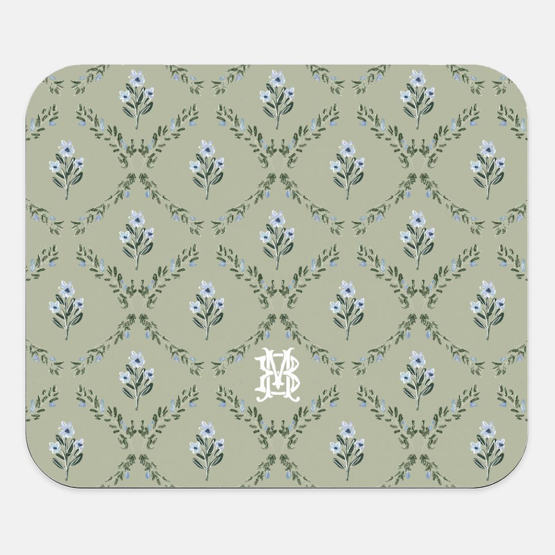 Zera Bloom Monogrammed Mouse Pad