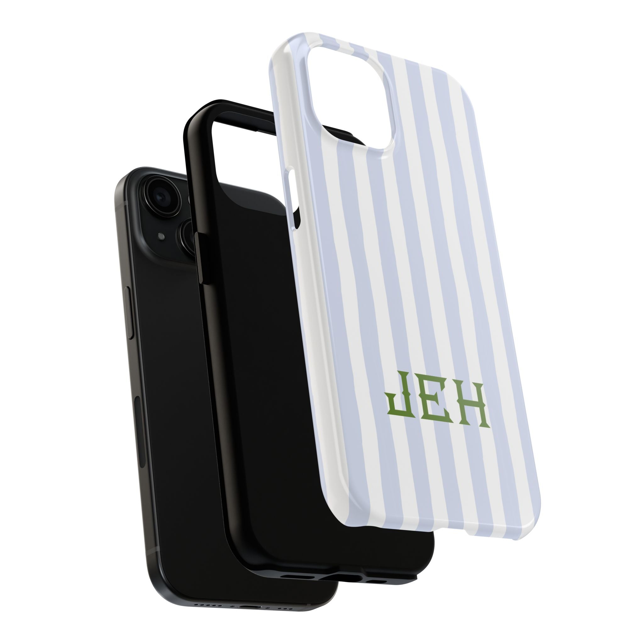 Seaside Stripes Monogrammed Tough Phone Case