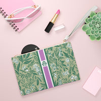 Small Things Striped Monogrammed Mahjong Card Pouch