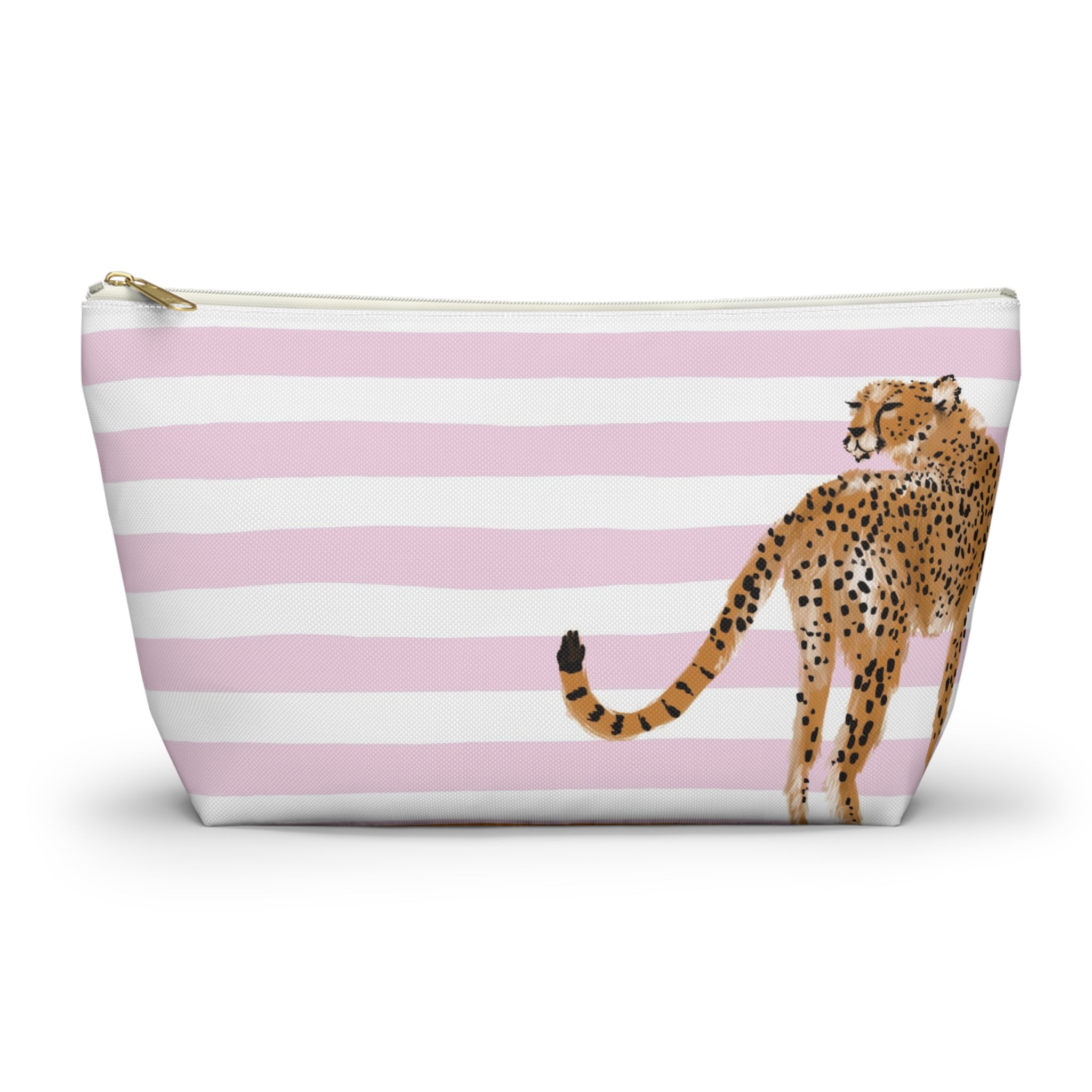 Britt Mills Preppy Cheetah Pink Mahjong Tile Pouch