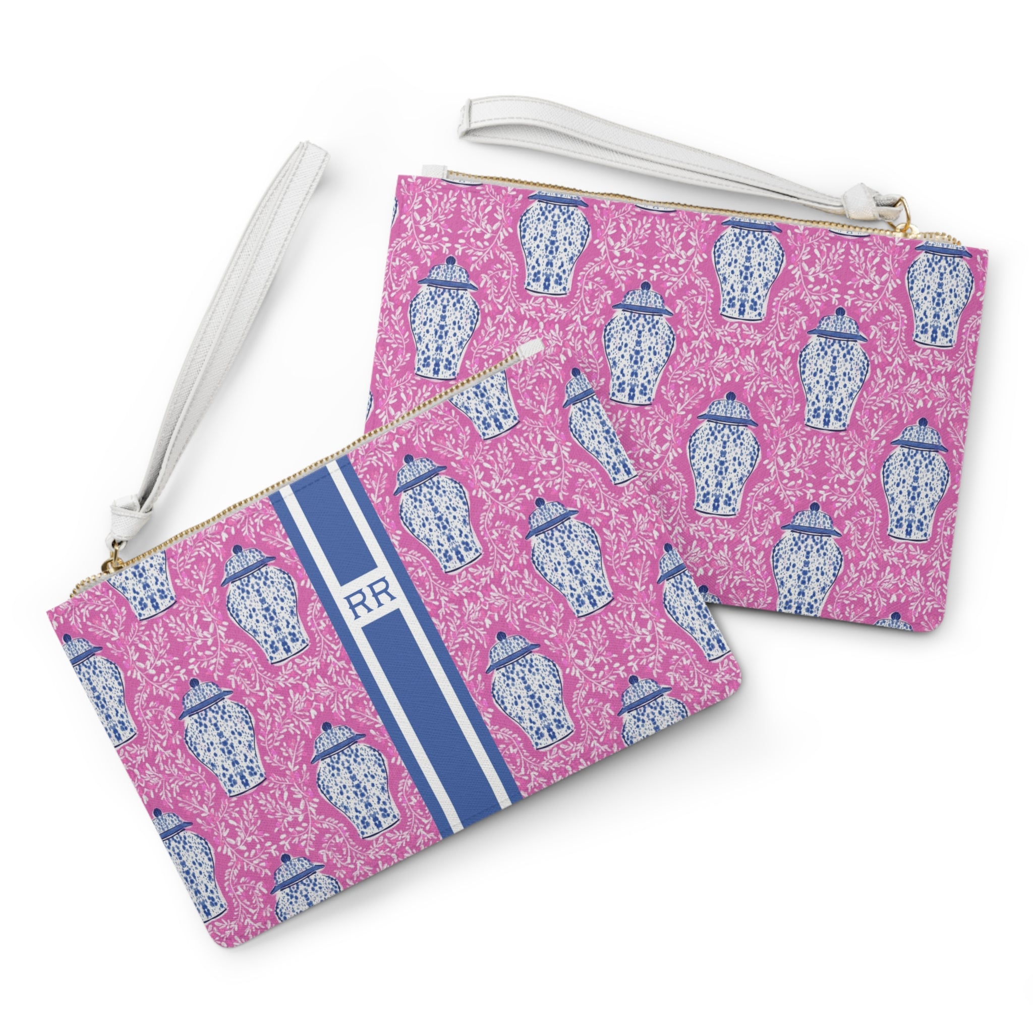Ginger Striped Monogrammed Mahjong Card Holder