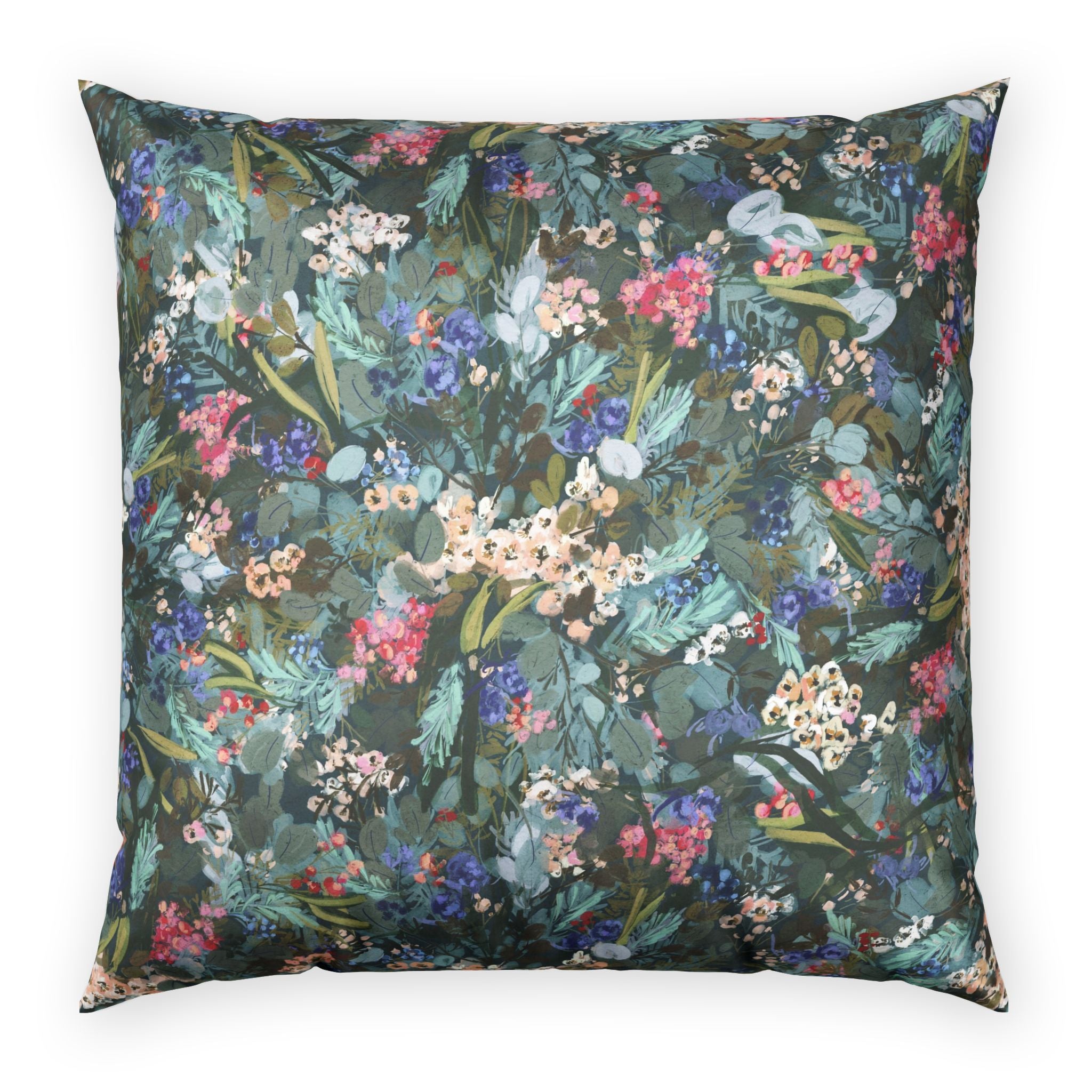 Winter Berry Velvet Pillow