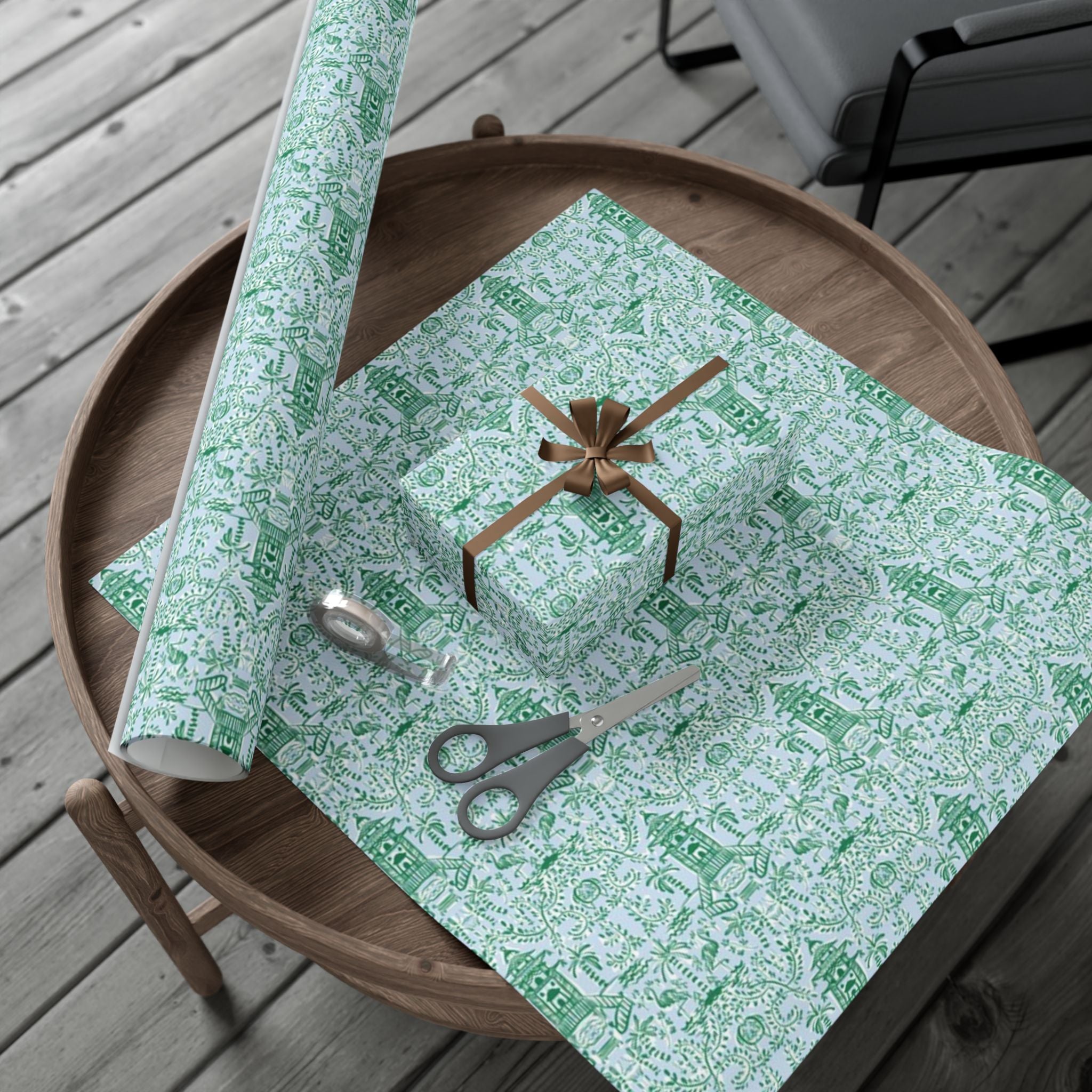 Chinoiserie Palms Wrapping Paper Roll
