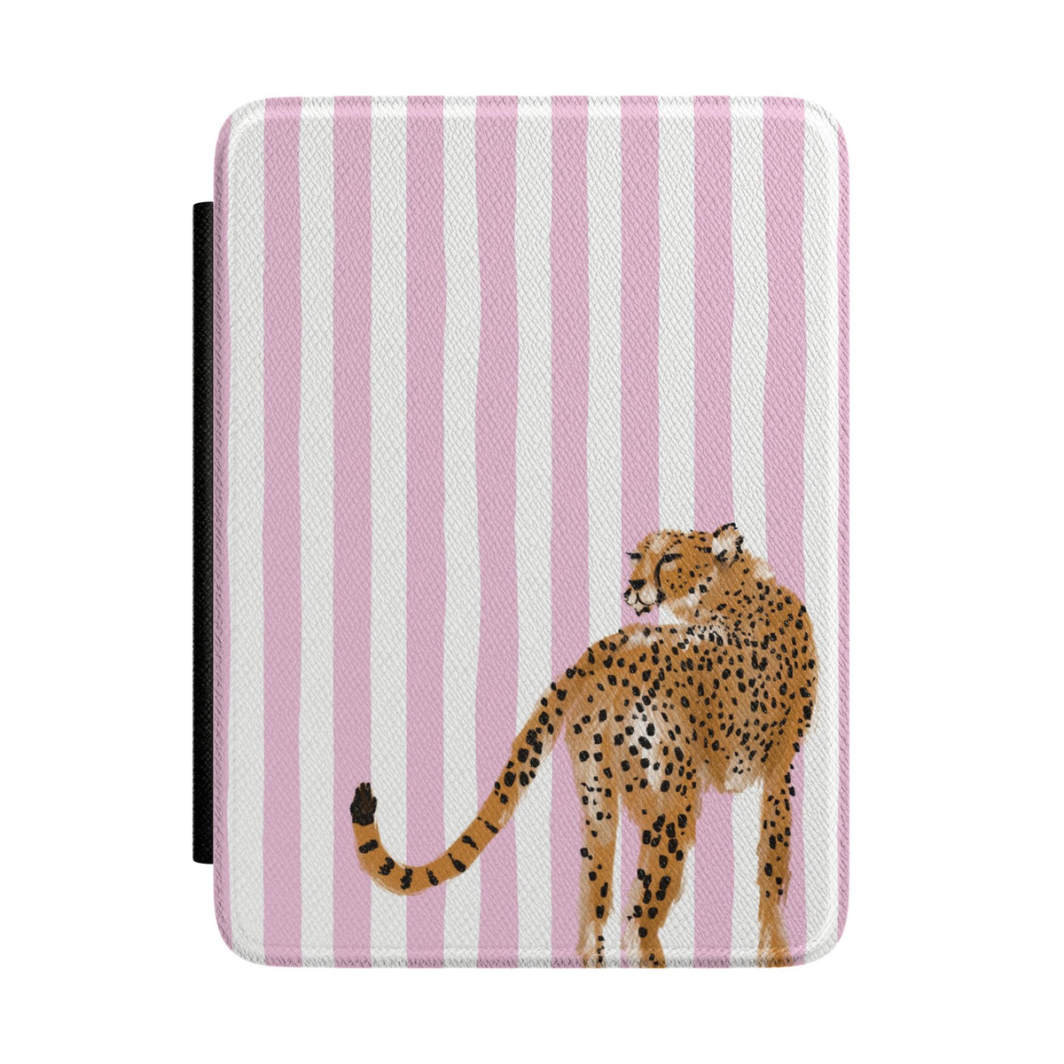 Preppy Cheetah (Pink) Monogrammed Kindle Case