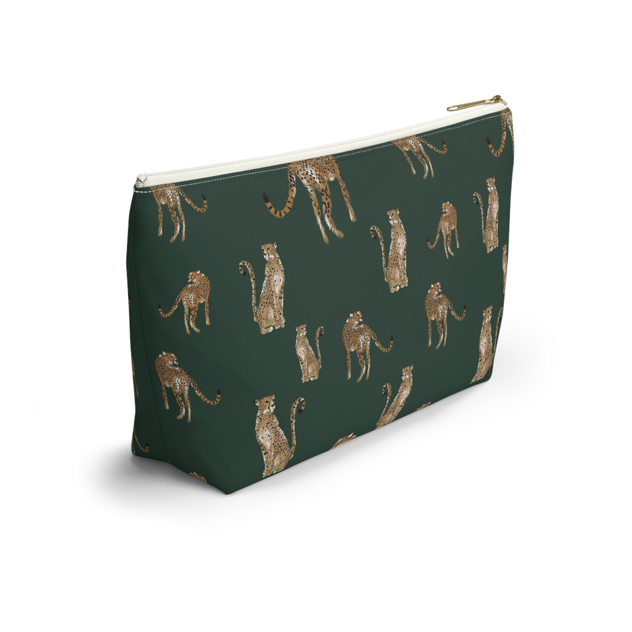 Cheetah Dance Striped Monogrammed Mahjong Tile Pouch