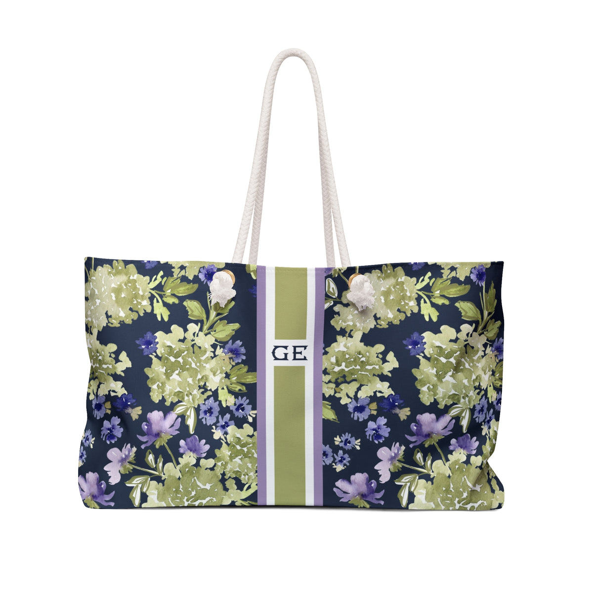 Calista Striped Monogrammed Mahjong Bag