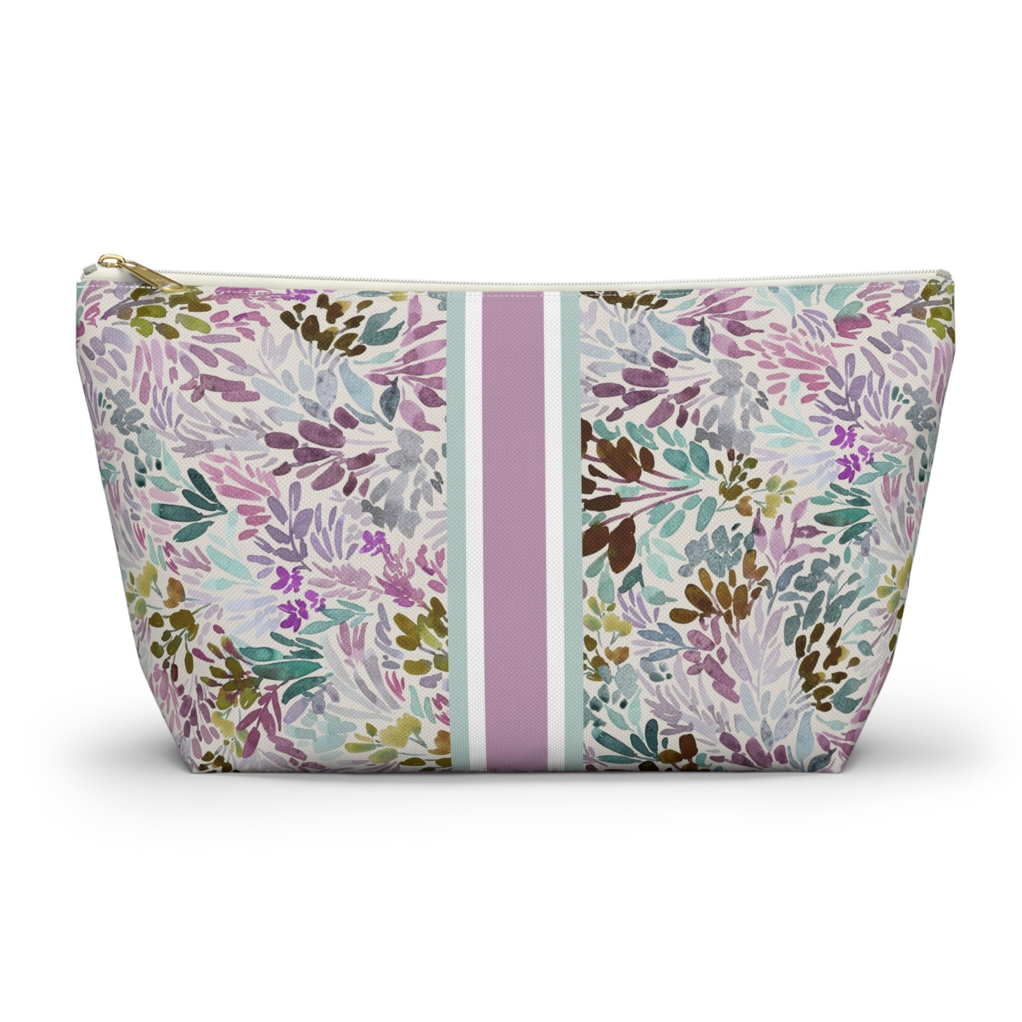 Daphne Striped Monogrammed Mahjong Tile Pouch