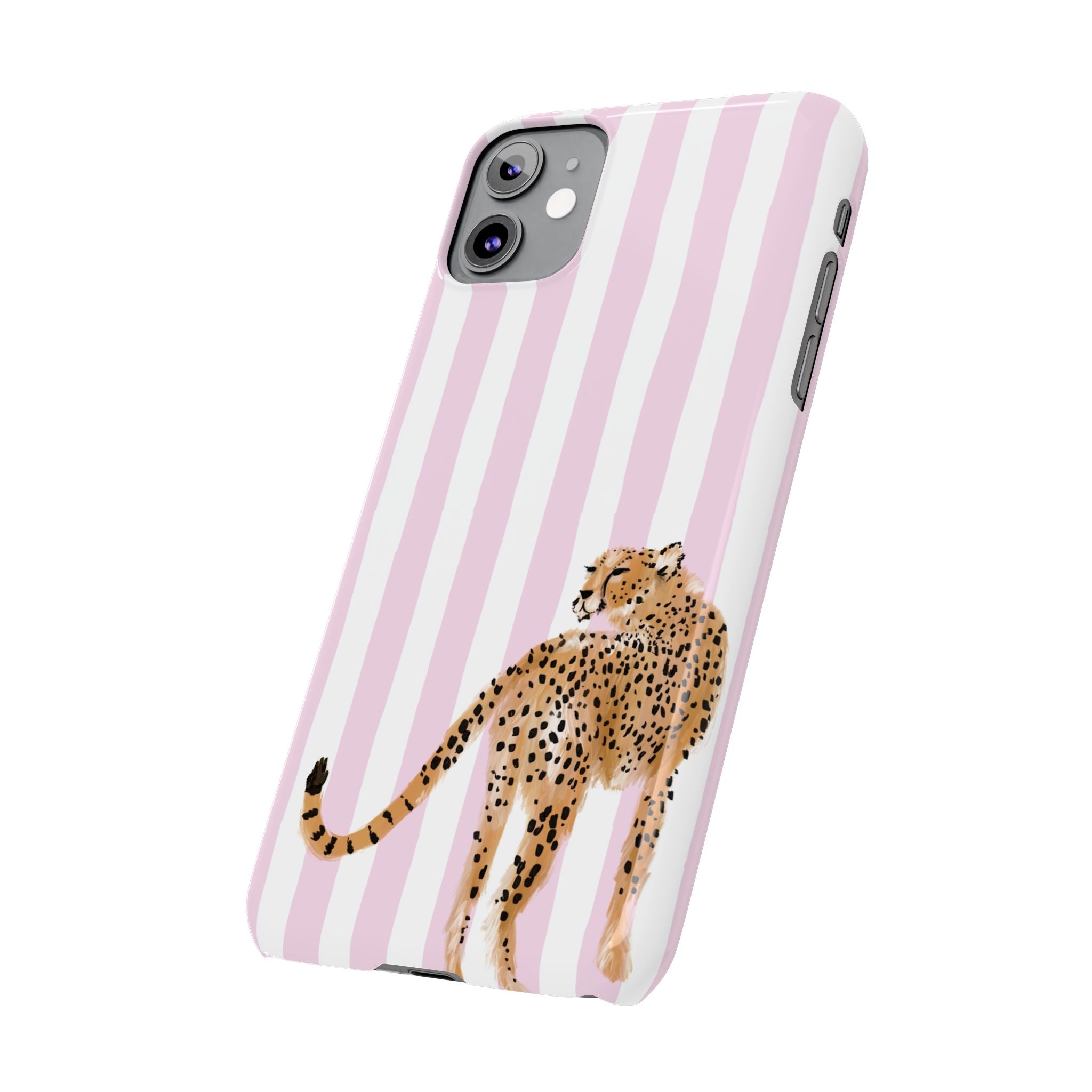 Preppy Cheetah Slim Phone Case