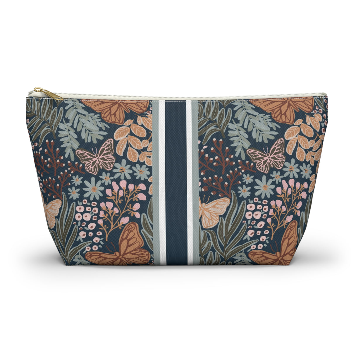 Dabney Striped Monogrammed Mahjong Tile Pouch