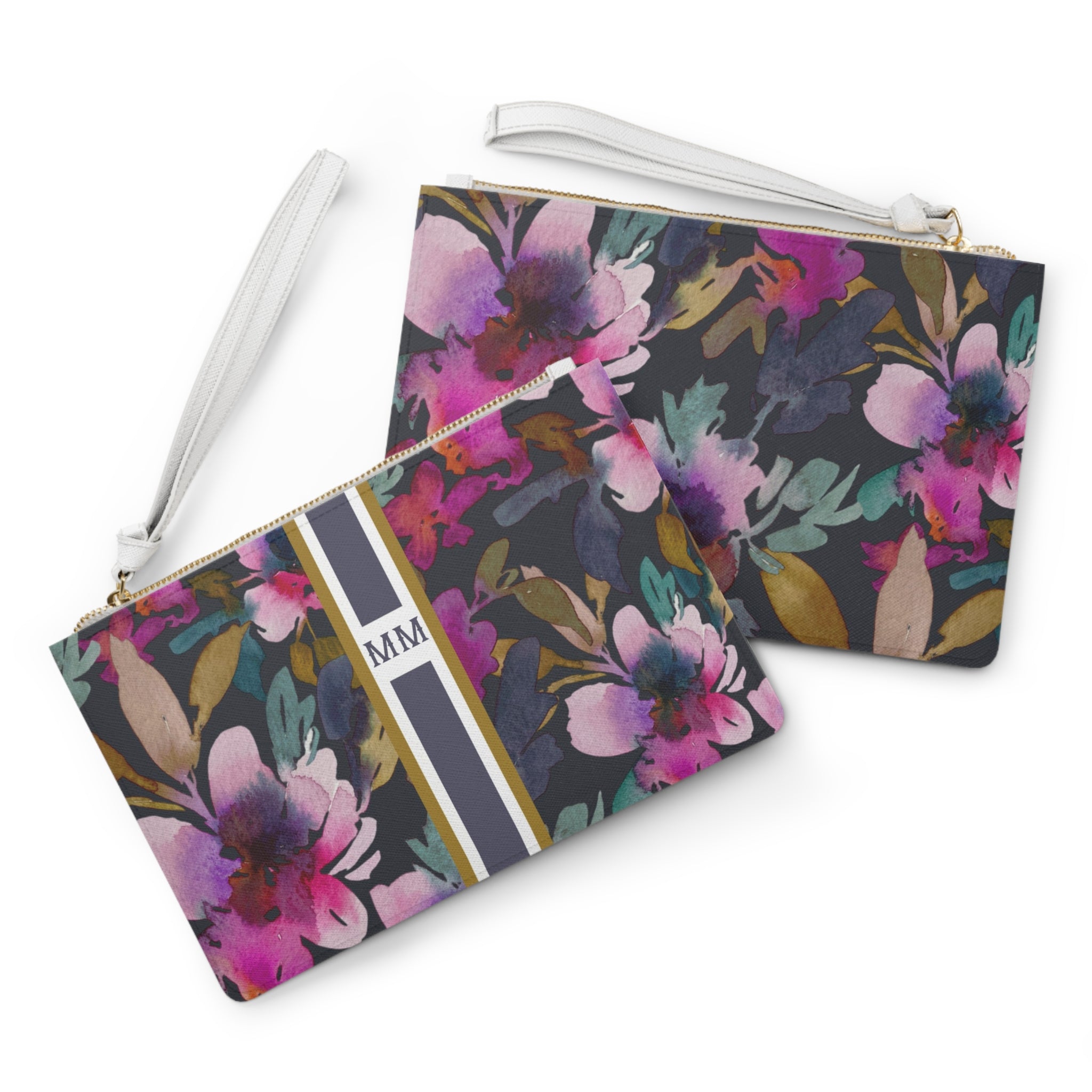 Flourish Striped Monogrammed Mahjong Card Holder