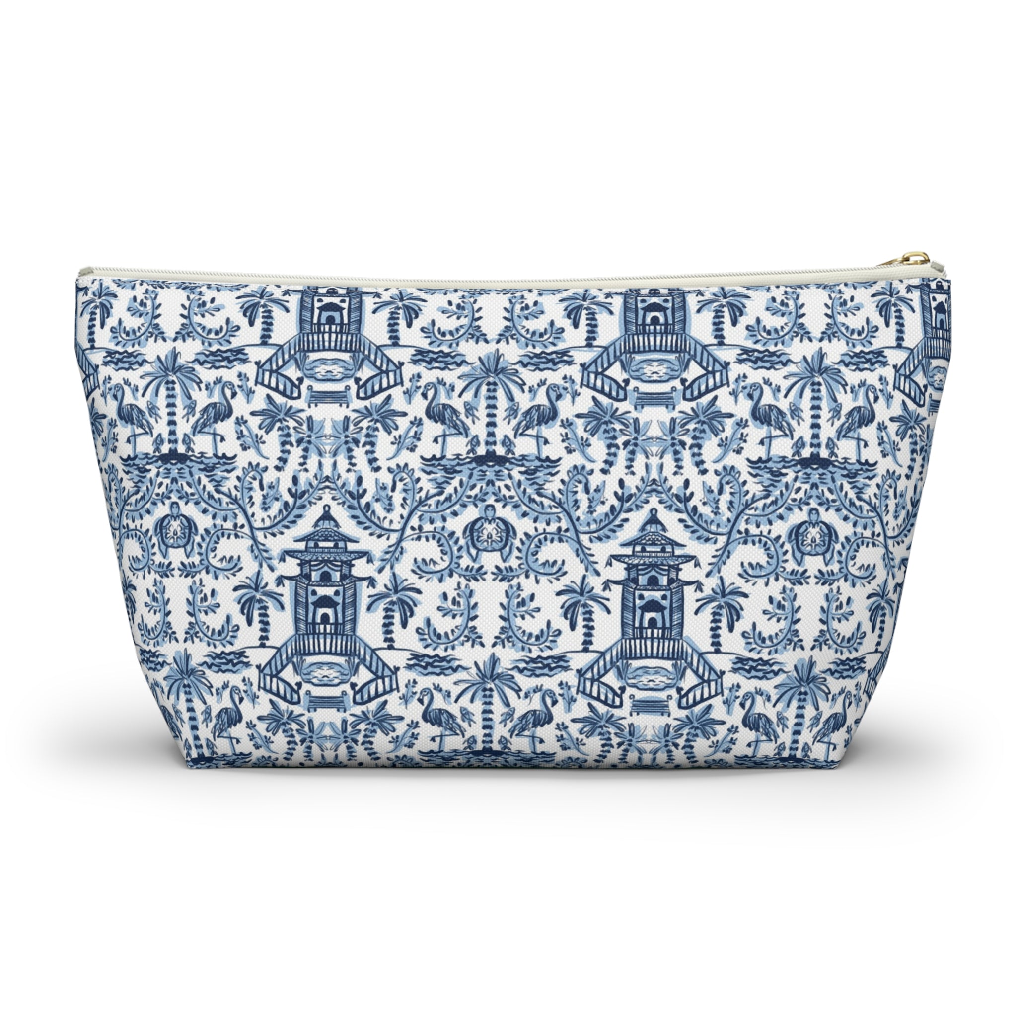 Palm Beach Striped Monogrammed Mahjong Tile Pouch