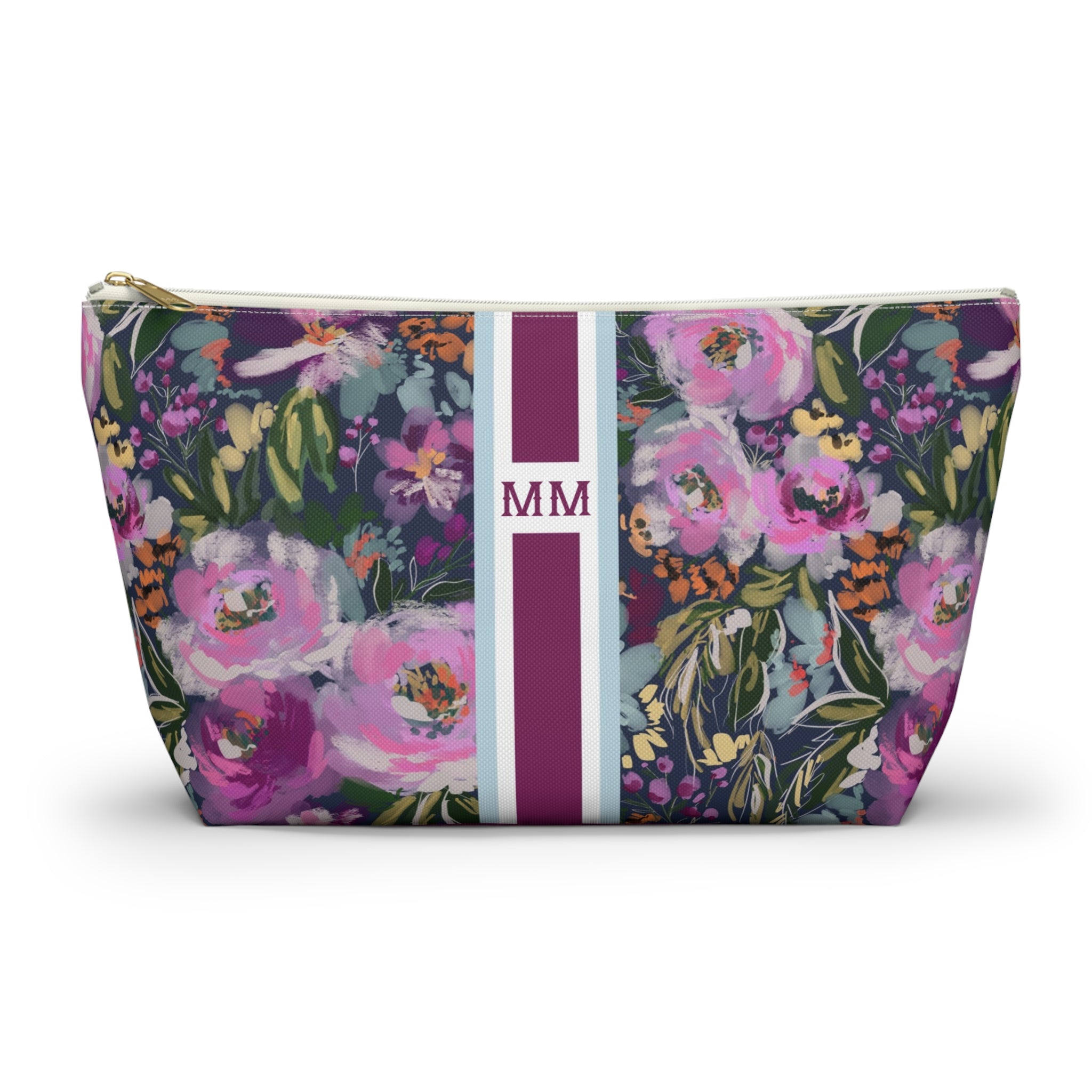 Haven Striped Monogrammed Mahjong Tile Pouch