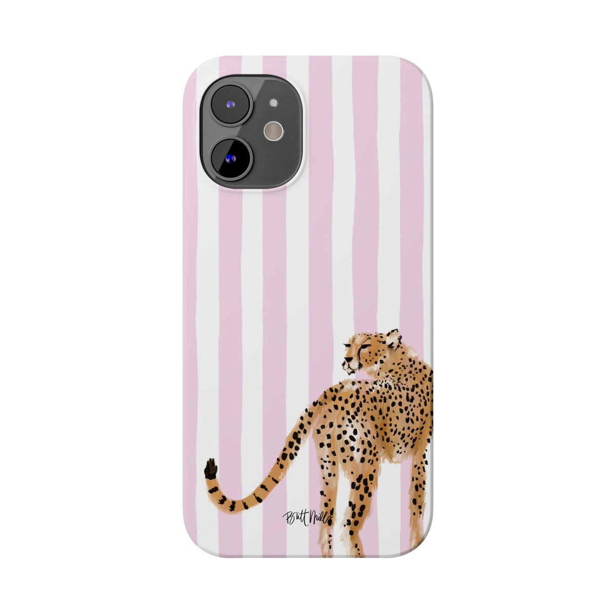 Preppy Cheetah Slim Phone Case