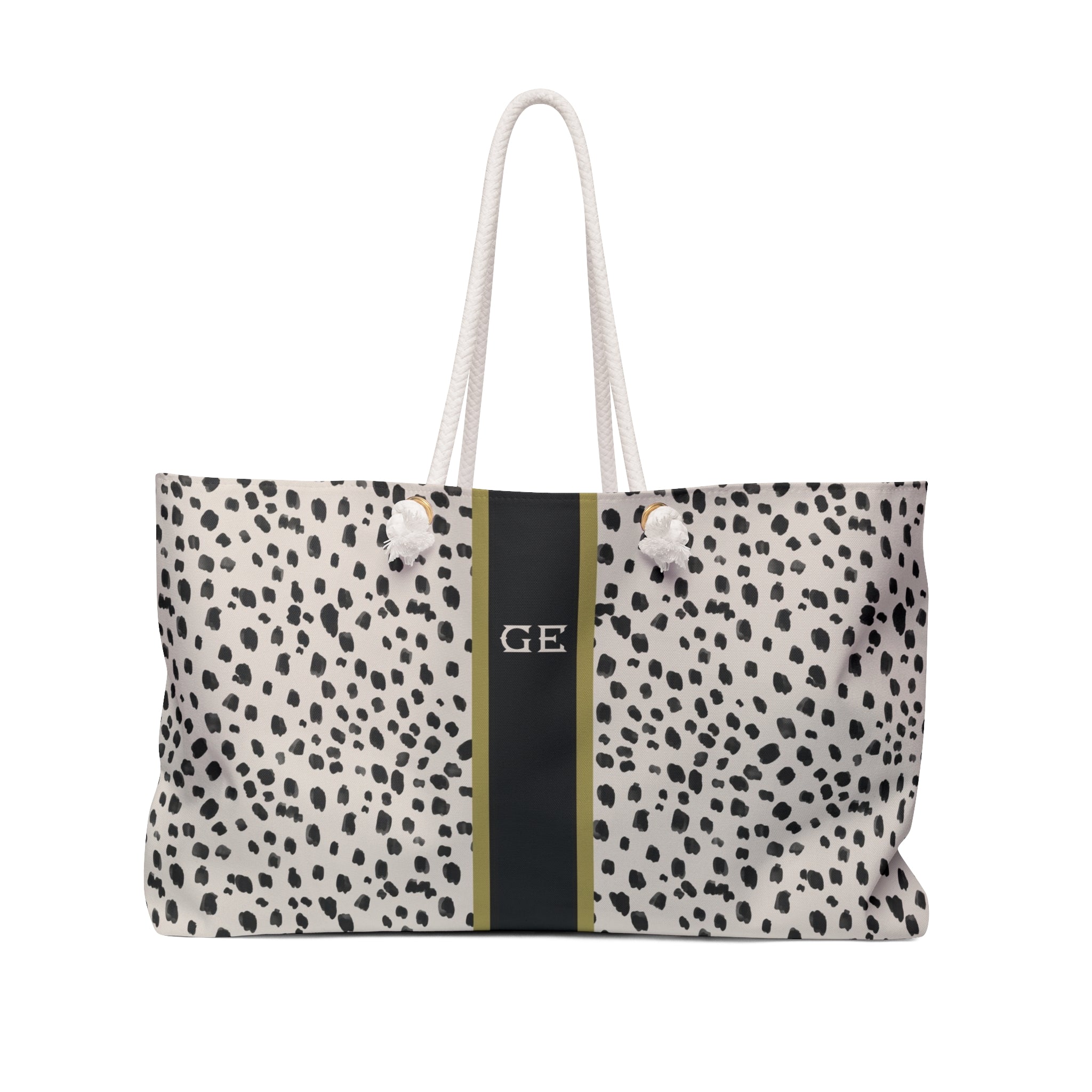 Bella II Striped Monogrammed Mahjong Bag