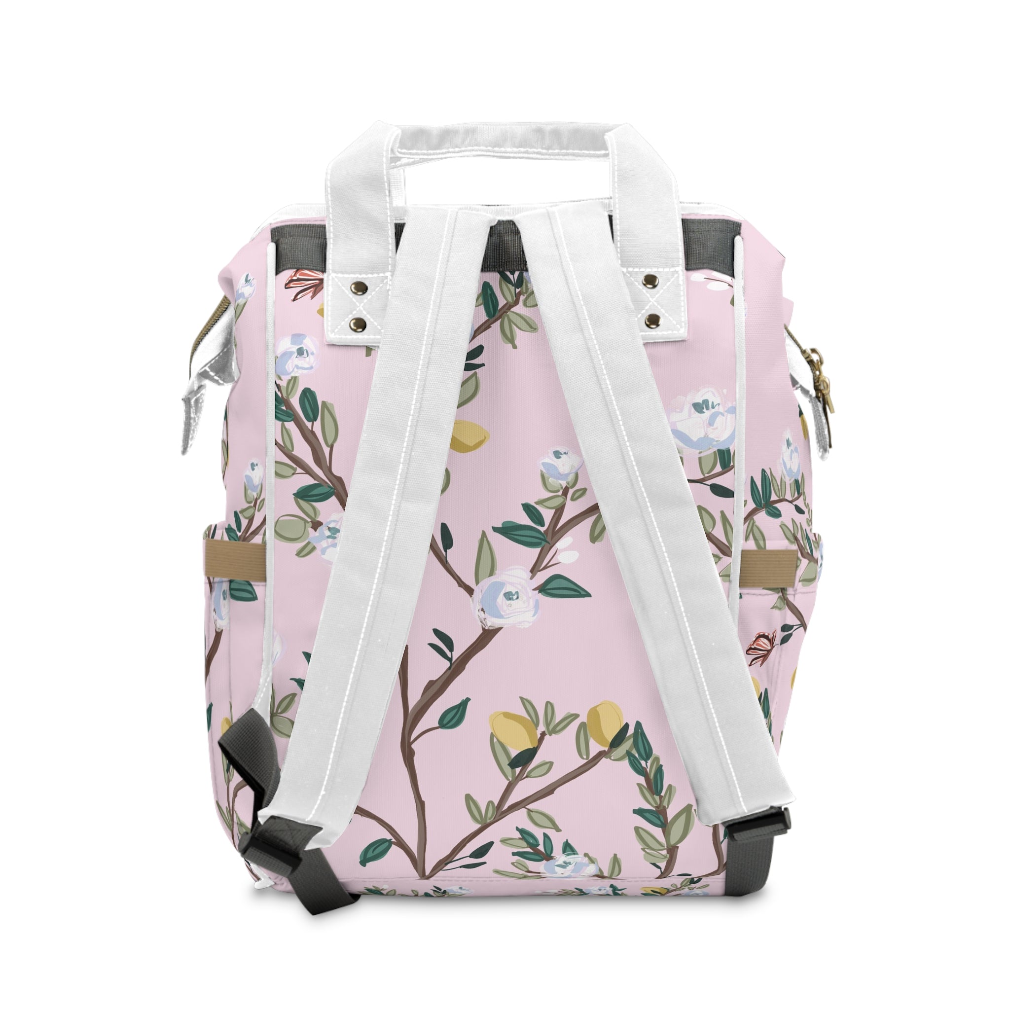 Blossom Garden Monogrammed Nylon Waterproof Diaper Backpack