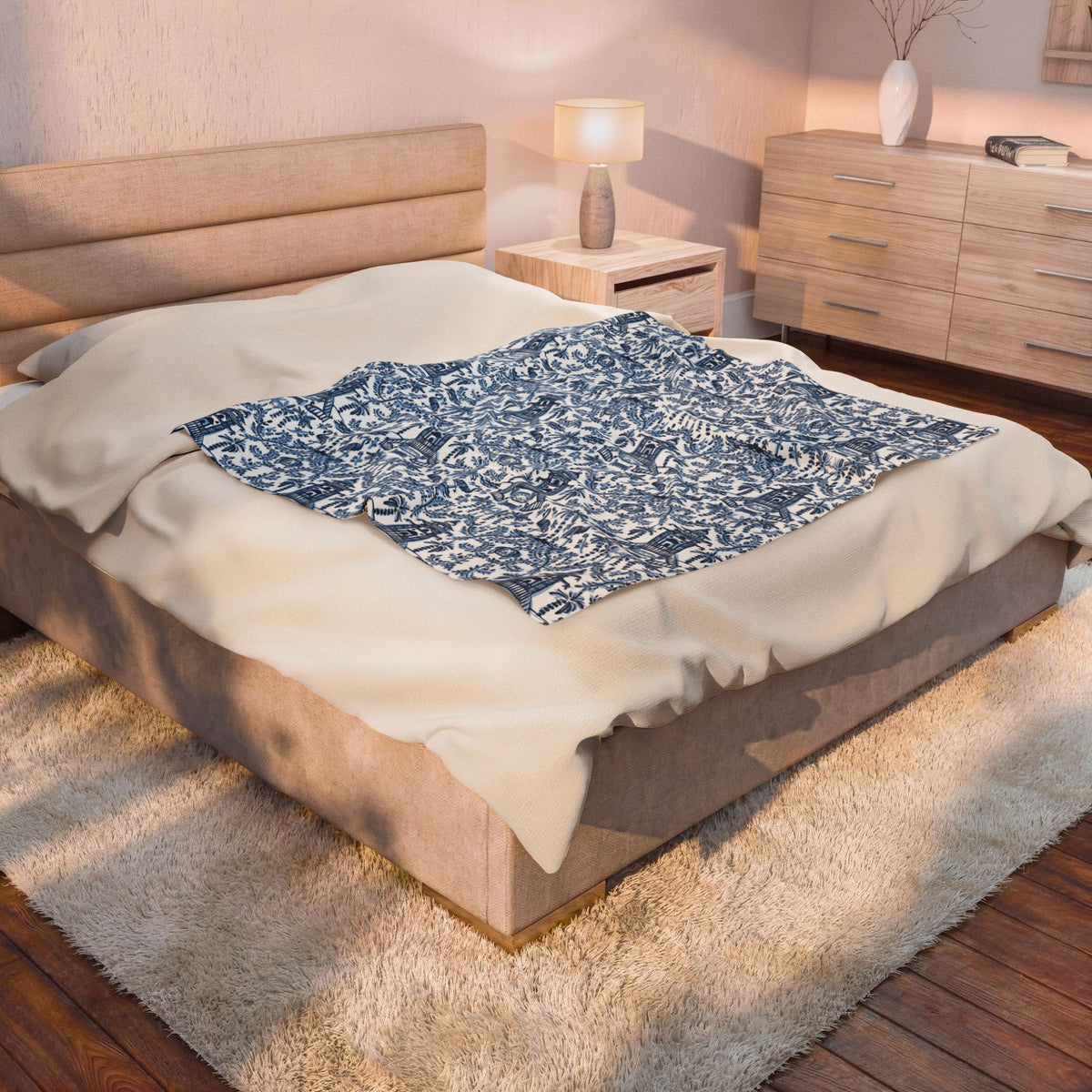 Palm Beach Velveteen Throw Blanket