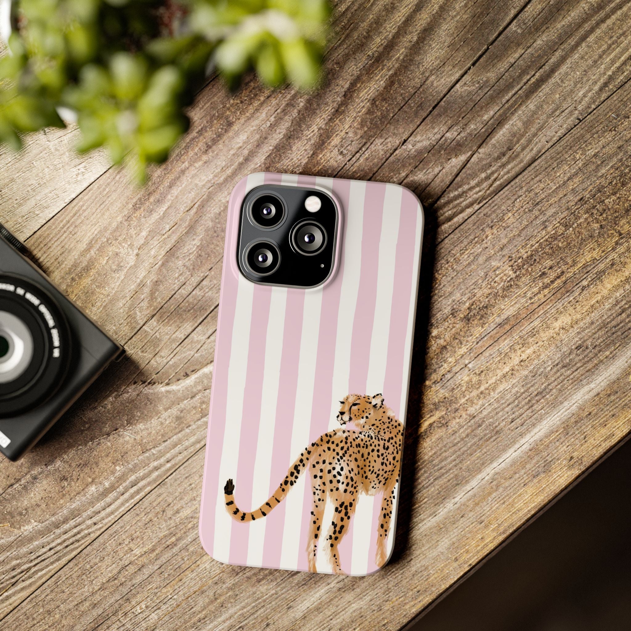 Preppy Cheetah Slim Phone Case