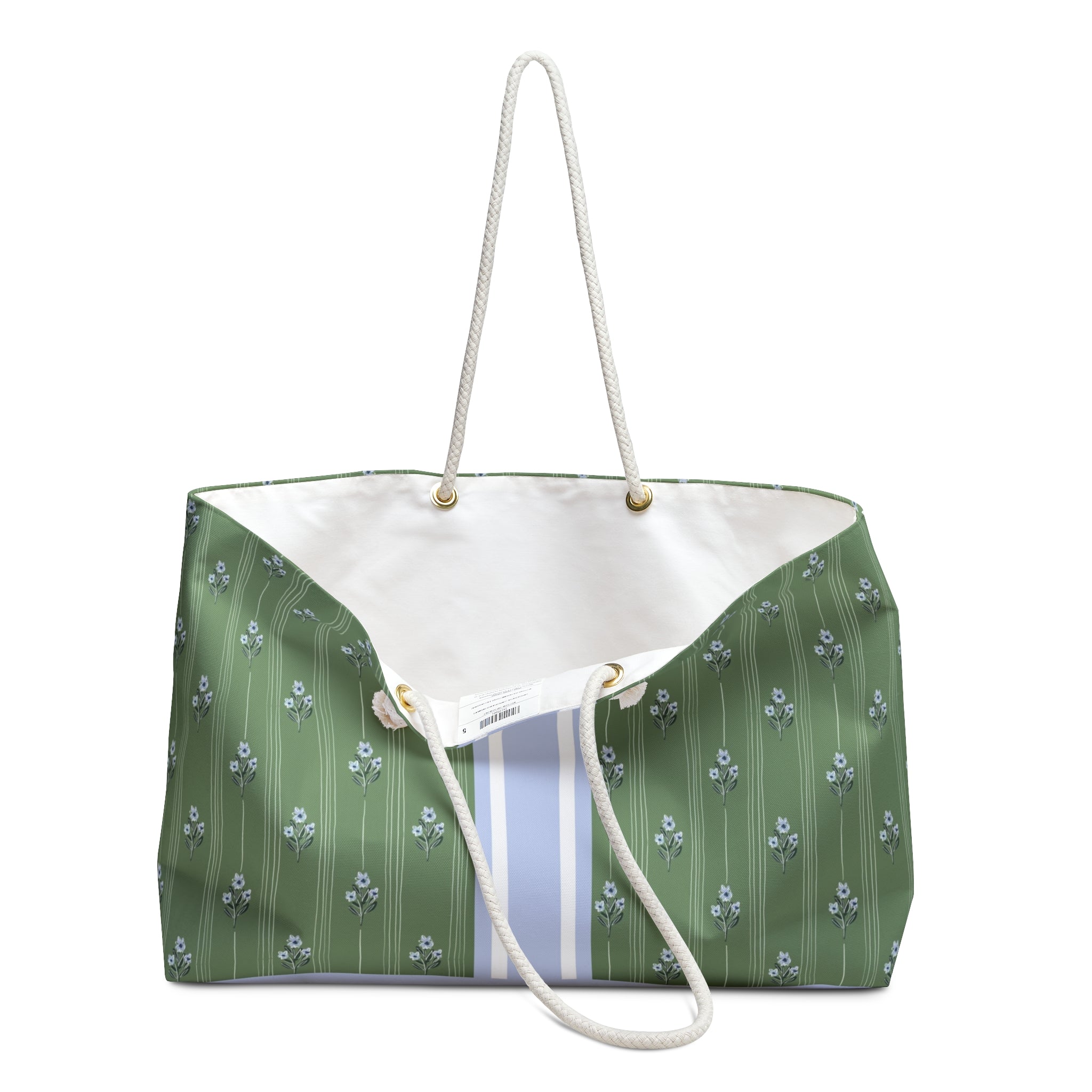 Zera Bloom Striped Monogrammed Mahjong Bag