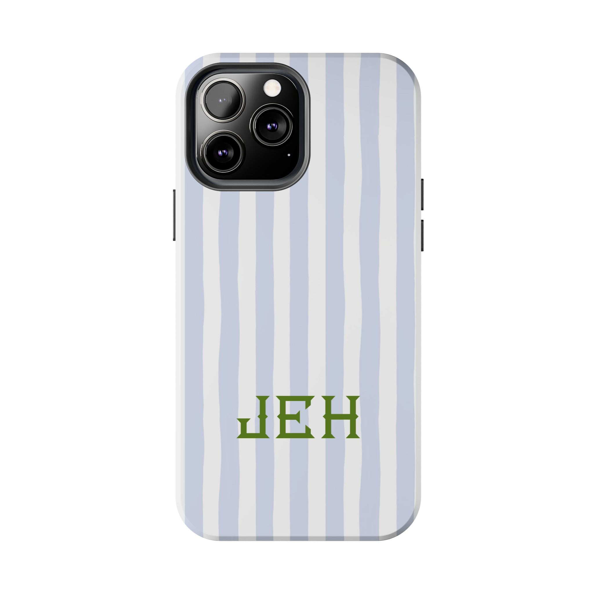 Seaside Stripes Monogrammed Tough Phone Case