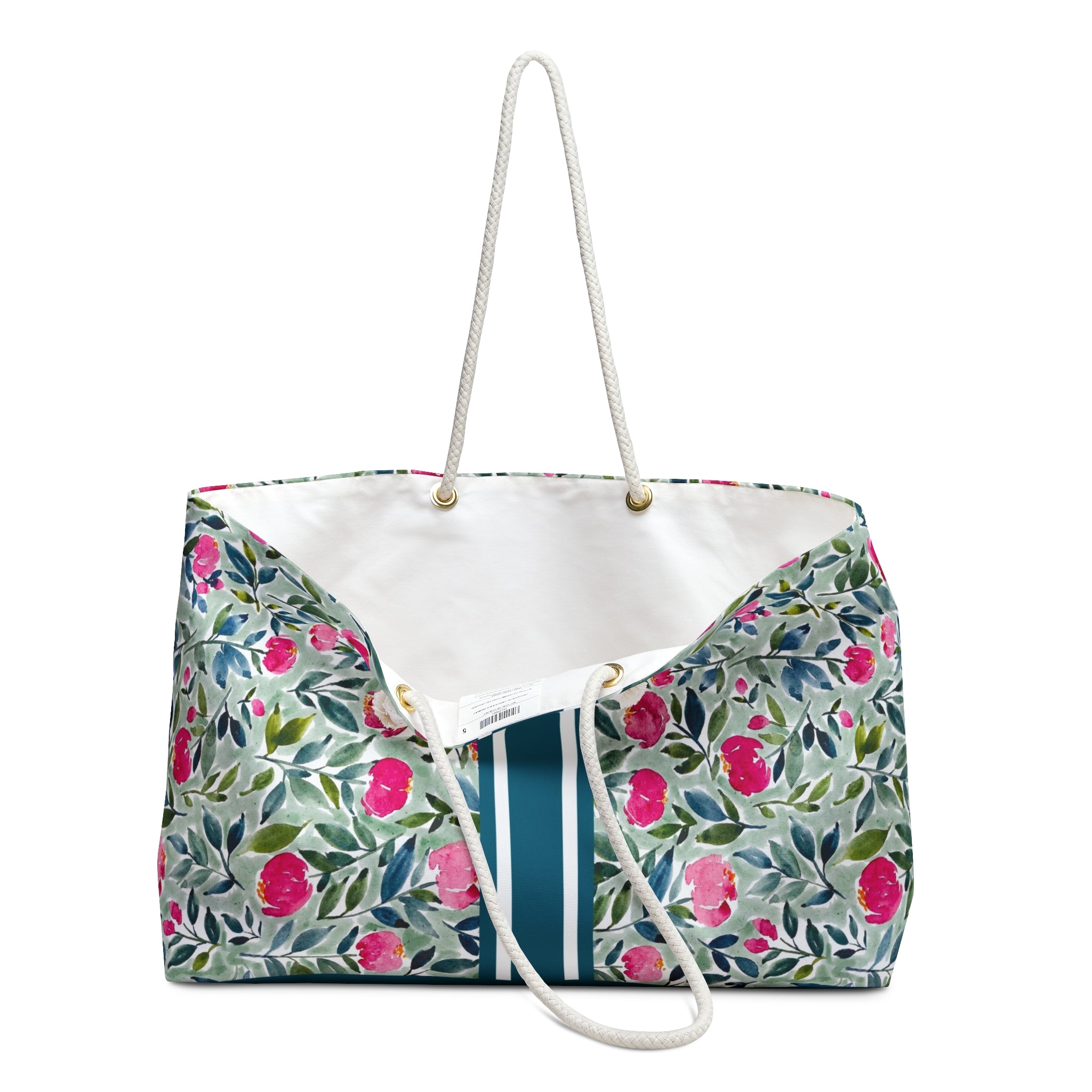 Flora Striped Monogrammed Mahjong Bag
