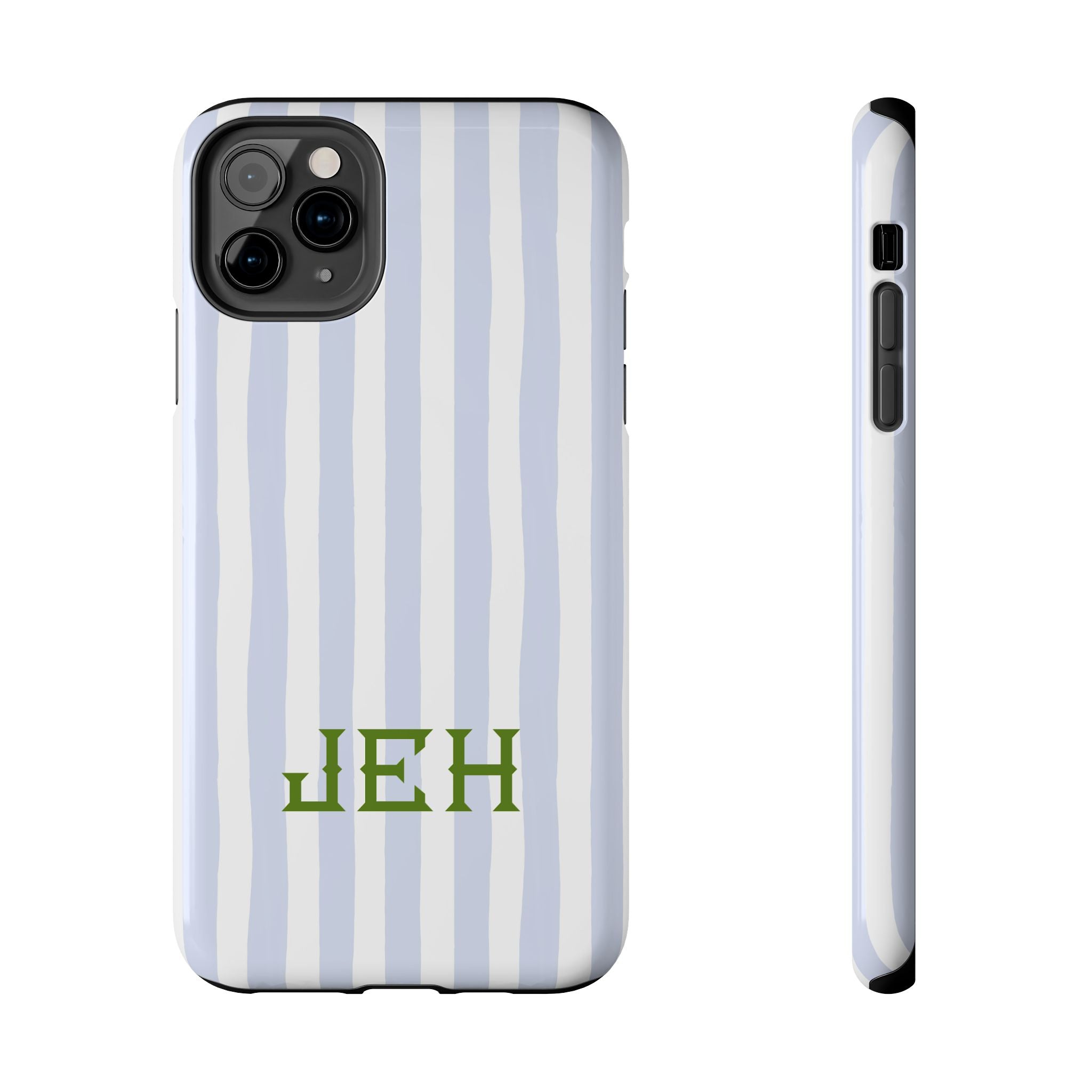 Seaside Stripes Monogrammed Tough Phone Case