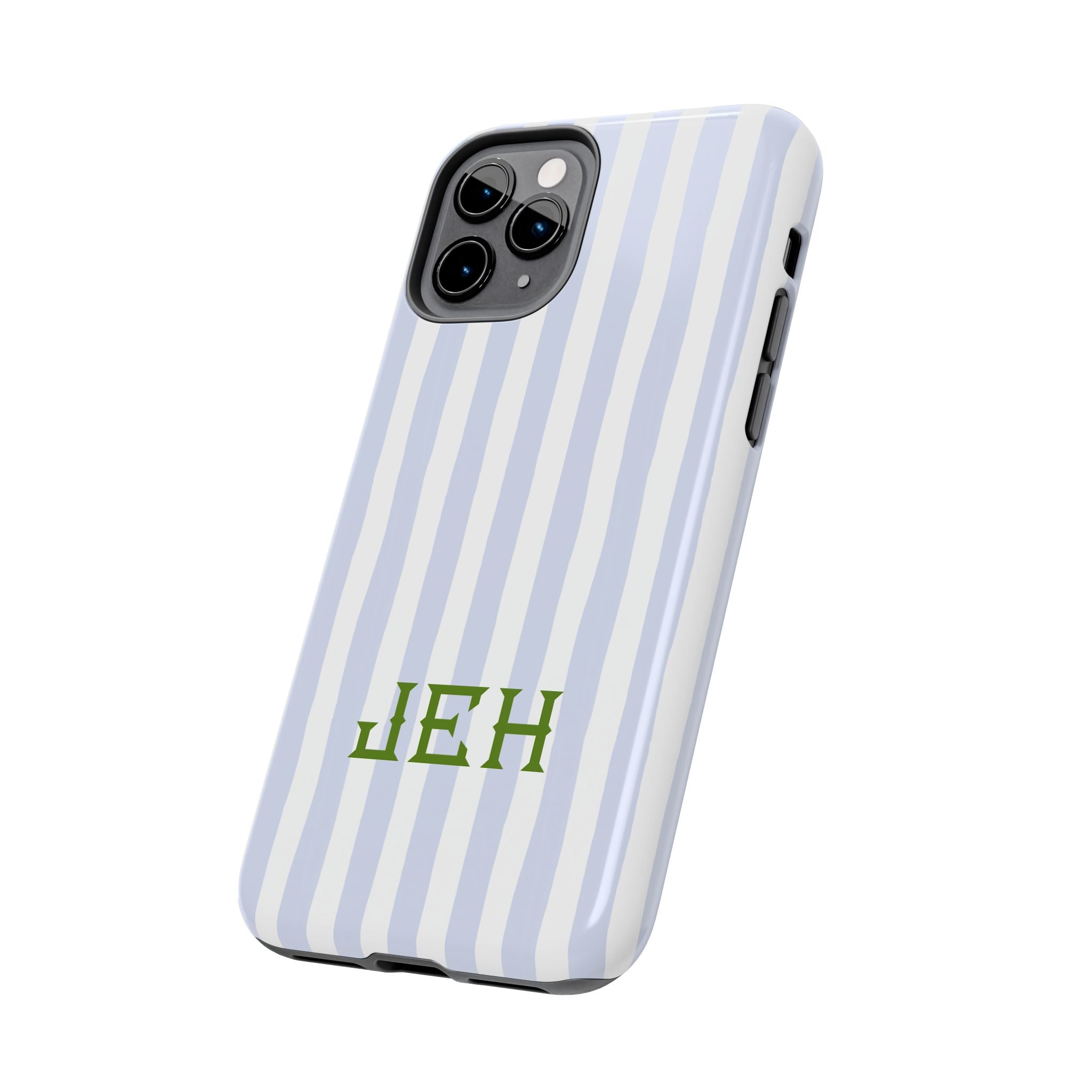 Seaside Stripes Monogrammed Tough Phone Case