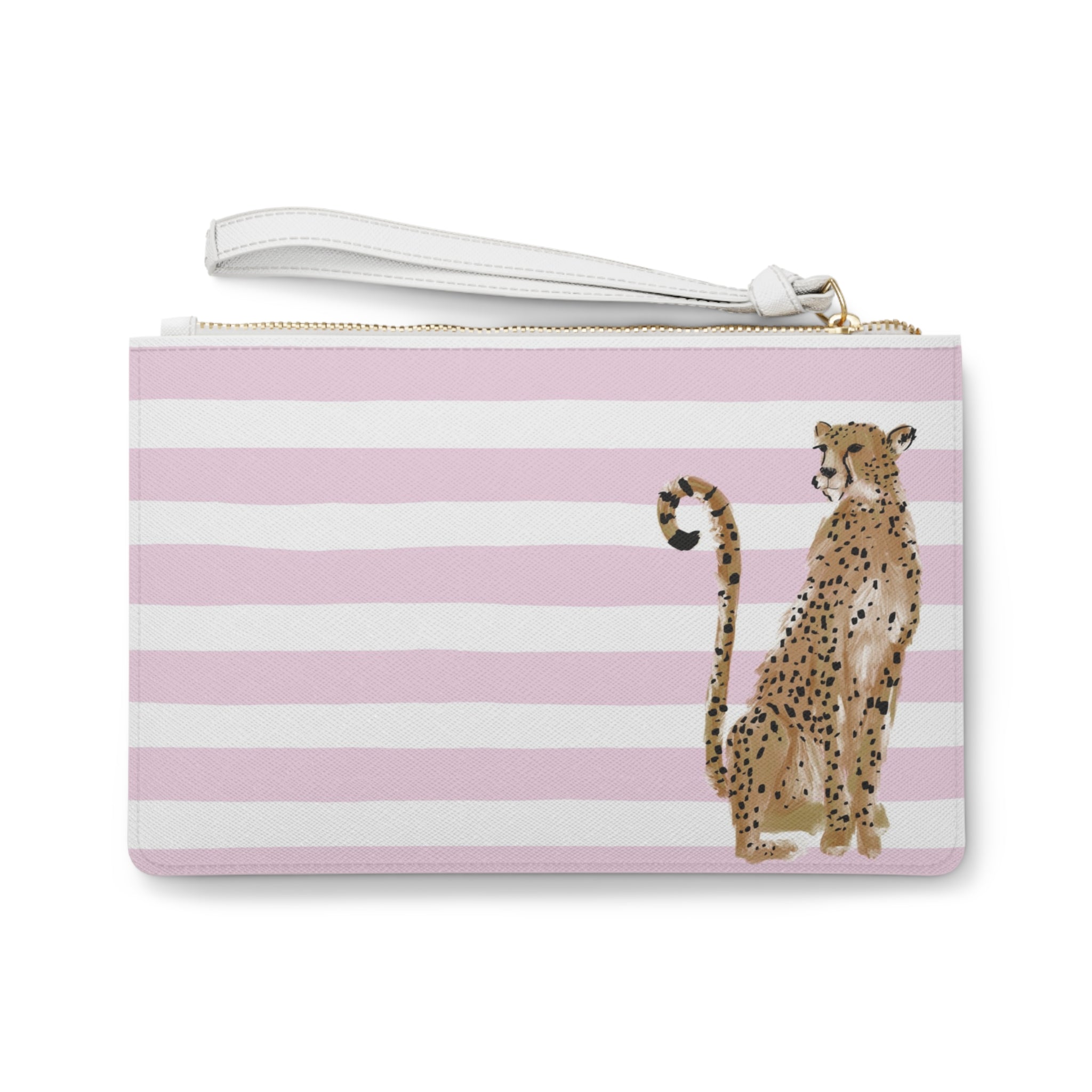 Preppy Cheetah (Pink) Monogrammed Mahjong Card Holder