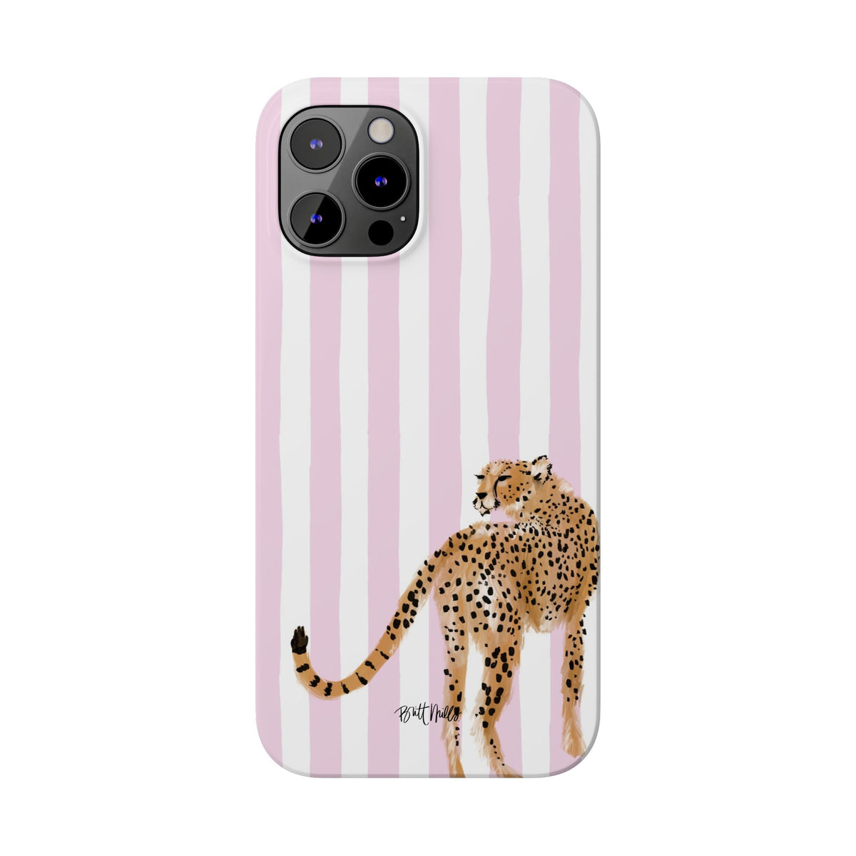 Preppy Cheetah Slim Phone Case