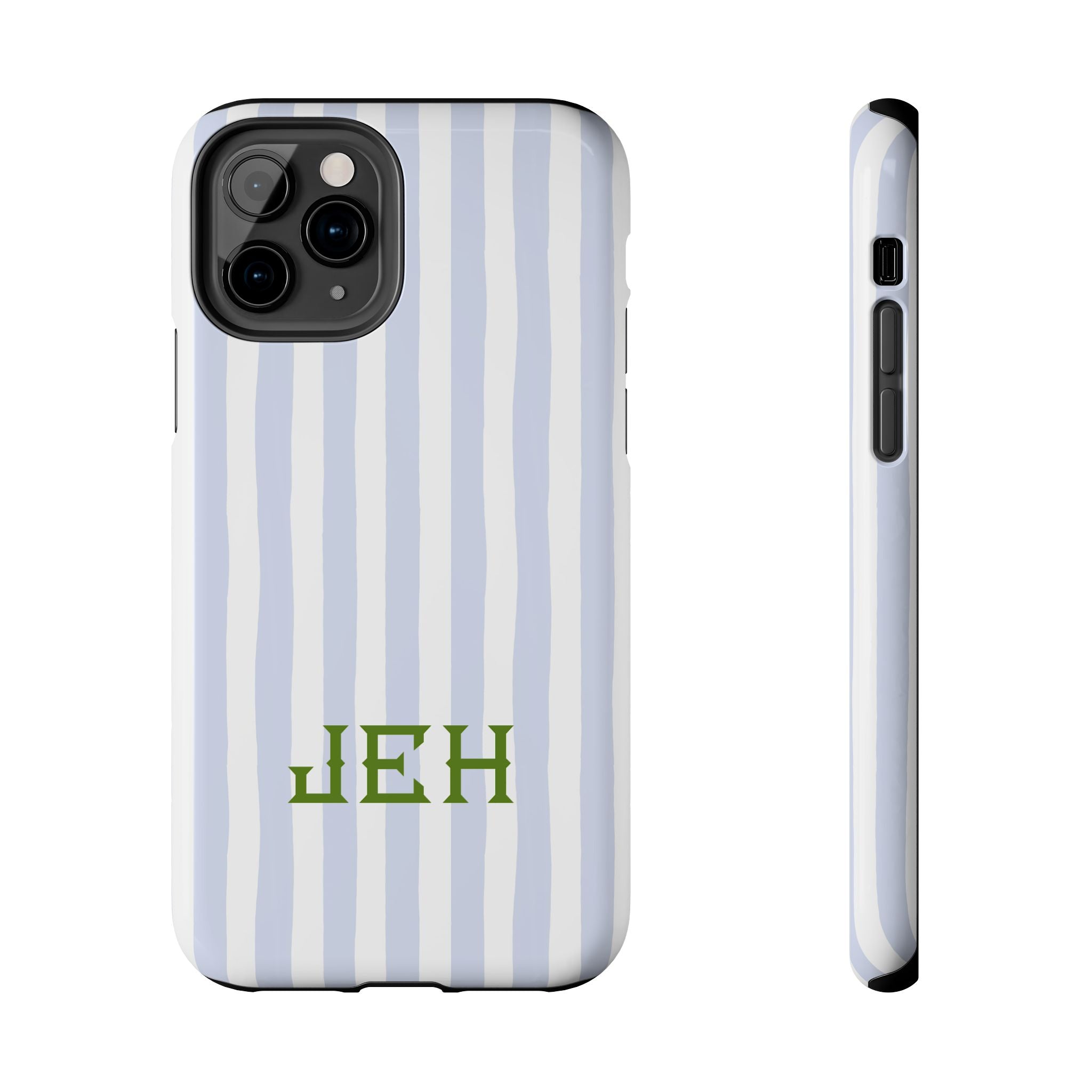 Seaside Stripes Monogrammed Tough Phone Case
