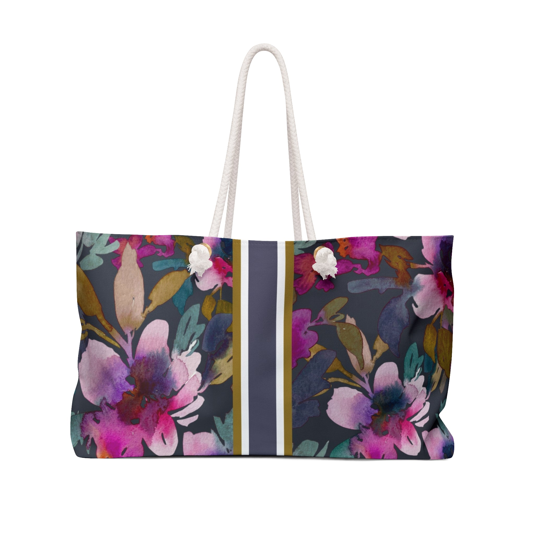 Flourish Striped Monogrammed Mahjong Bag