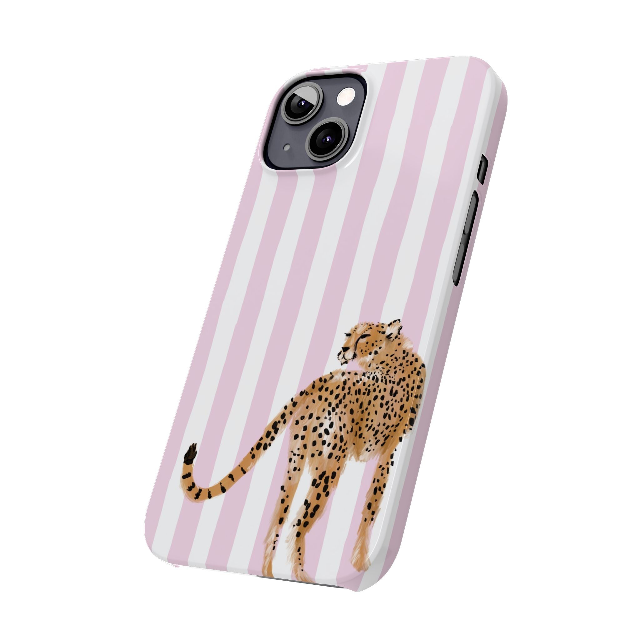 Preppy Cheetah Slim Phone Case