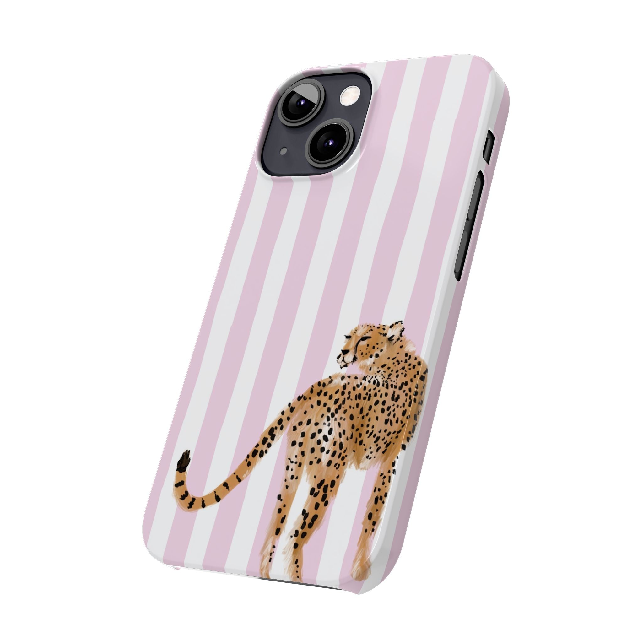 Preppy Cheetah Slim Phone Case