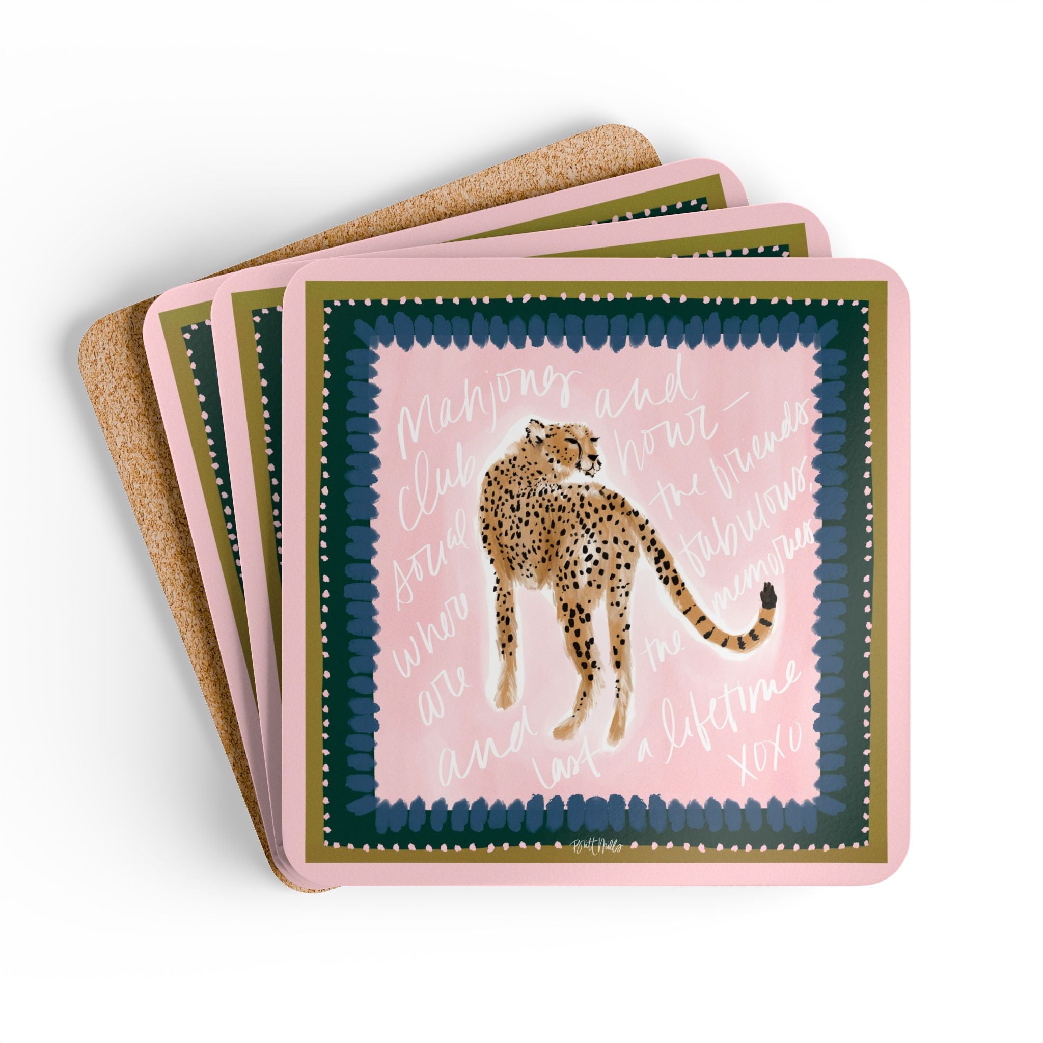 Mia Mahjong Mat Art Coaster Set (Set of 4)