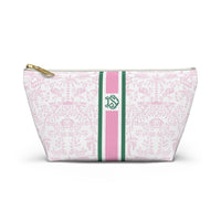 Palm Beach Pink Striped Monogrammed Pouch