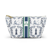 East Coast Summer Striped Monogrammed Pouch