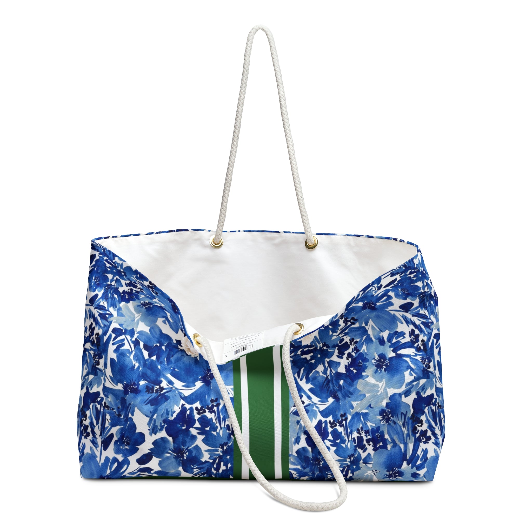 Royal Blooms Striped Monogrammed Mahjong Bag