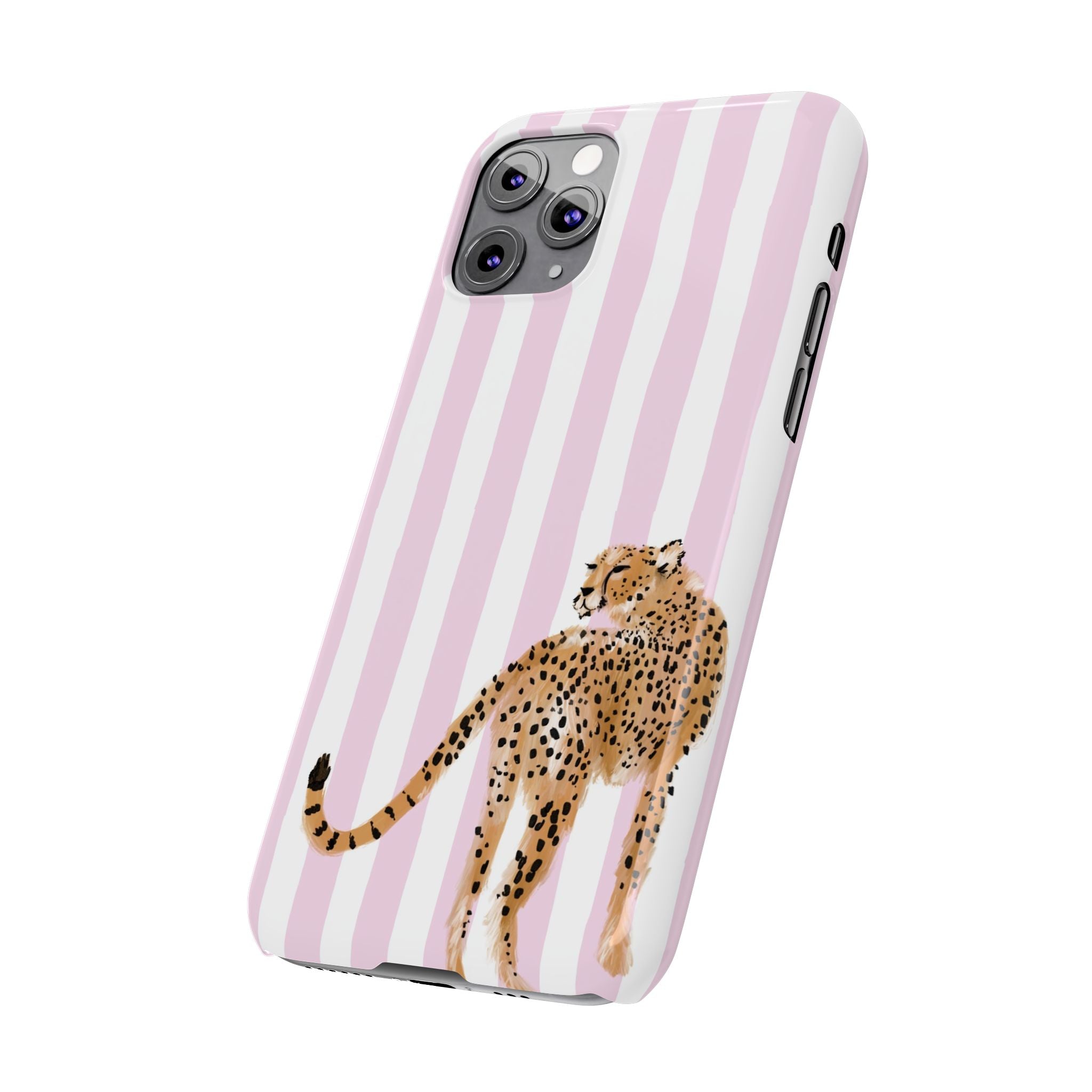 Preppy Cheetah Slim Phone Case