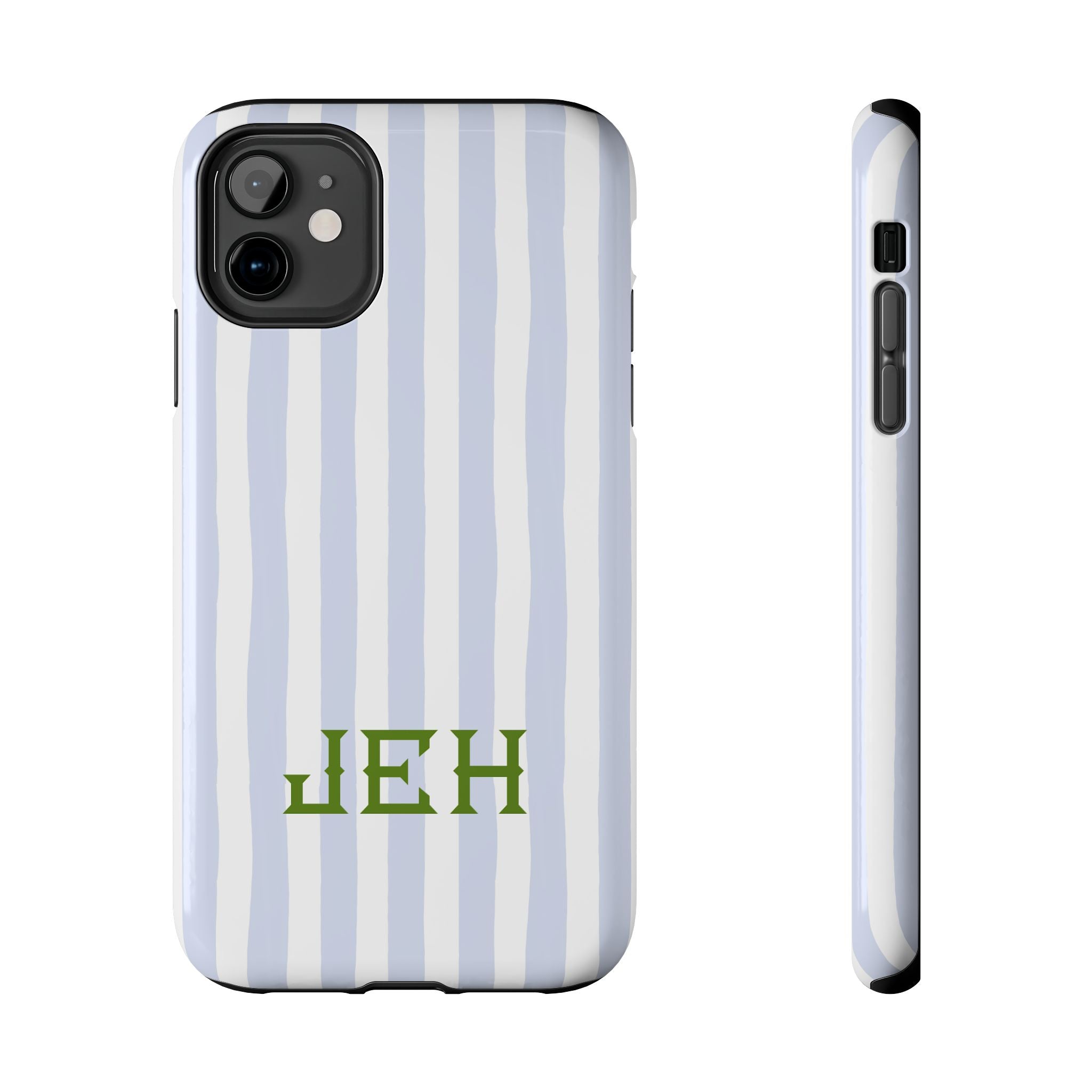 Seaside Stripes Monogrammed Tough Phone Case