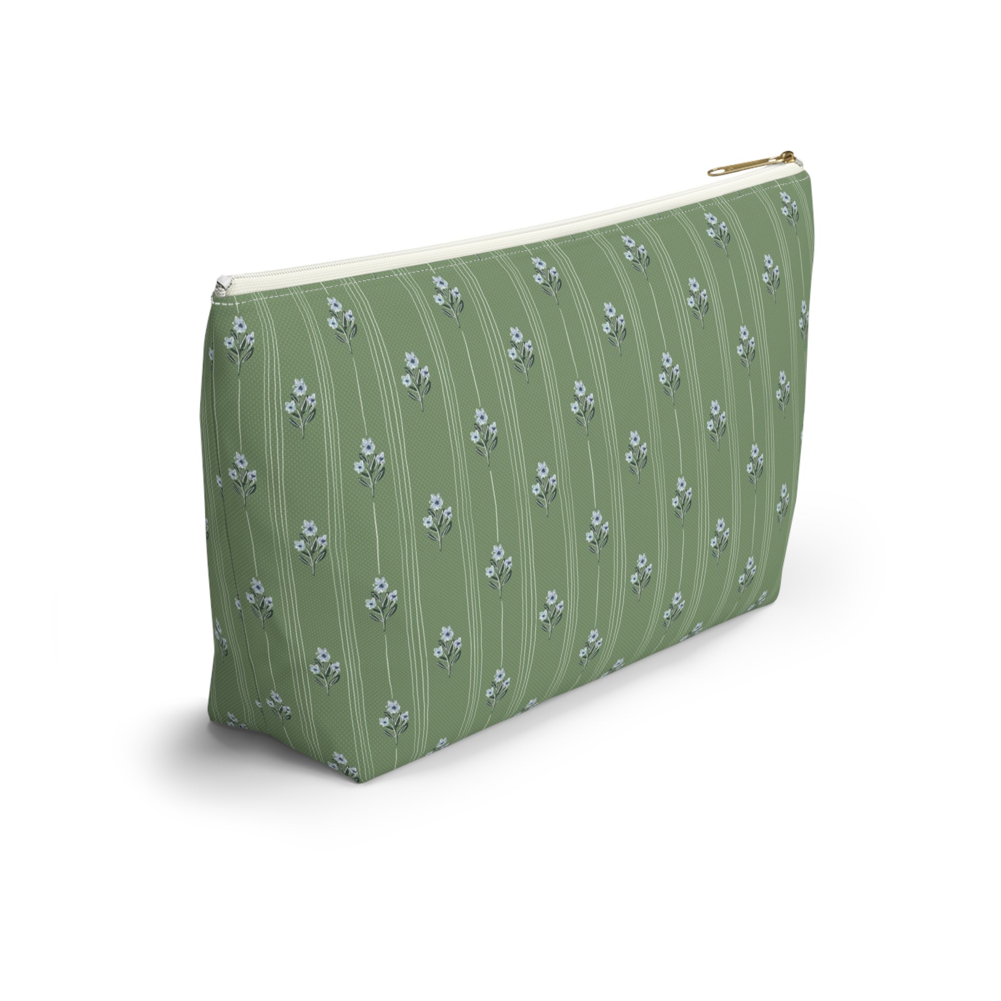 Zera Bloom Striped Monogrammed Mahjong Tile Pouch