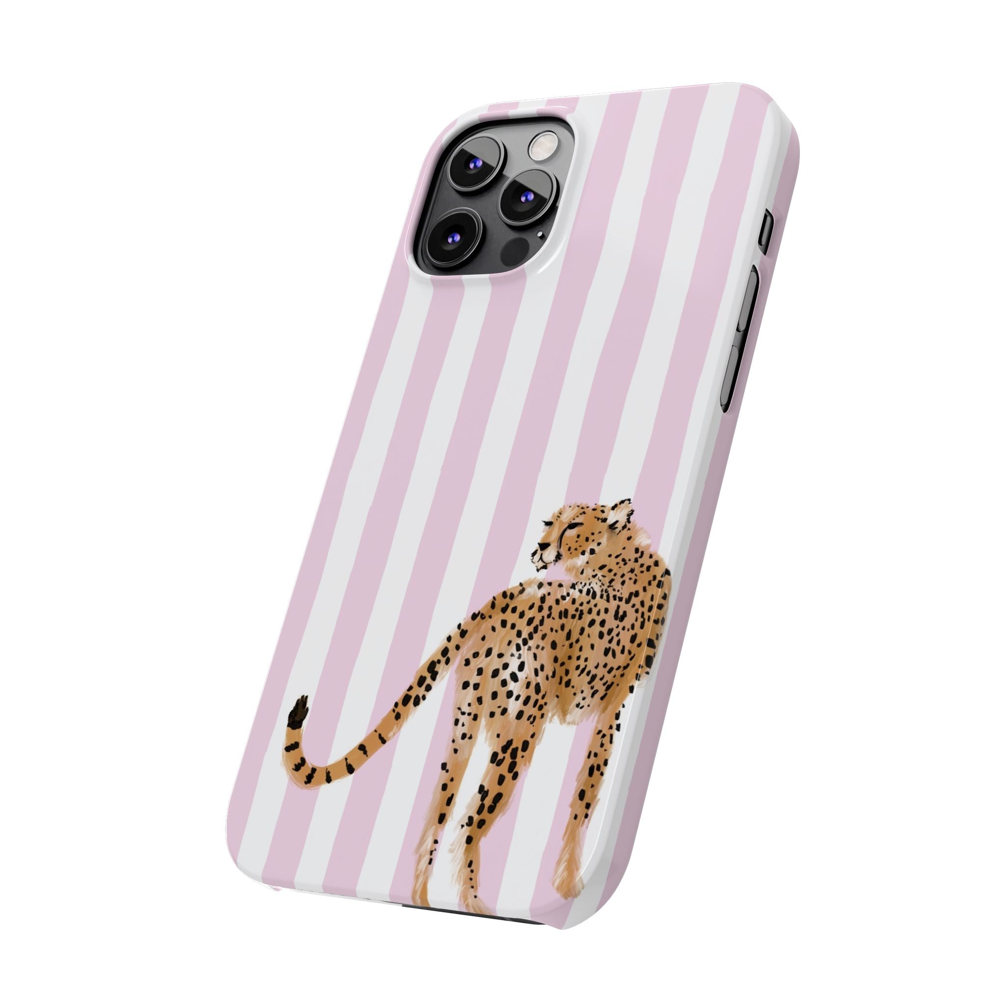 Preppy Cheetah Slim Phone Case