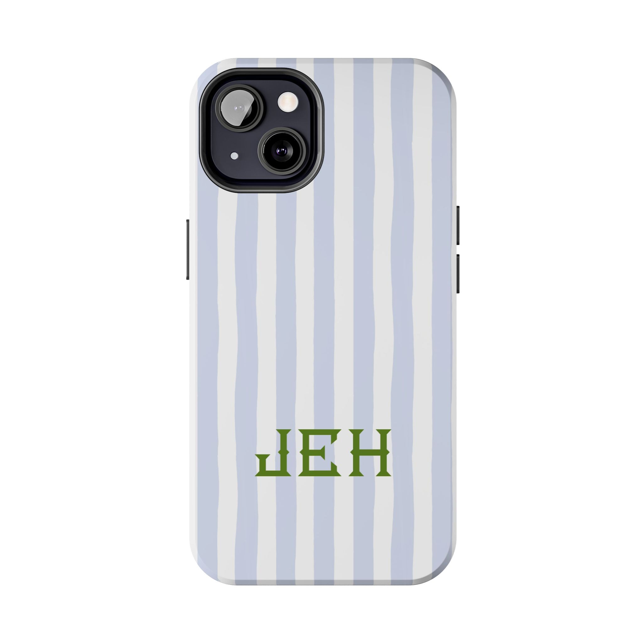 Seaside Stripes Monogrammed Tough Phone Case